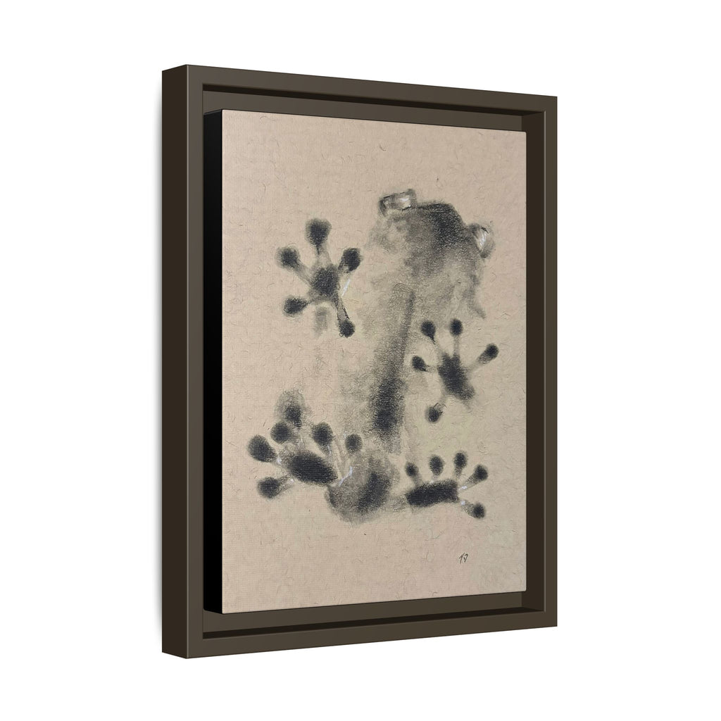 "ICY" FROG Framed Abstract Frog Ink Art — Matte Canvas Wall Print