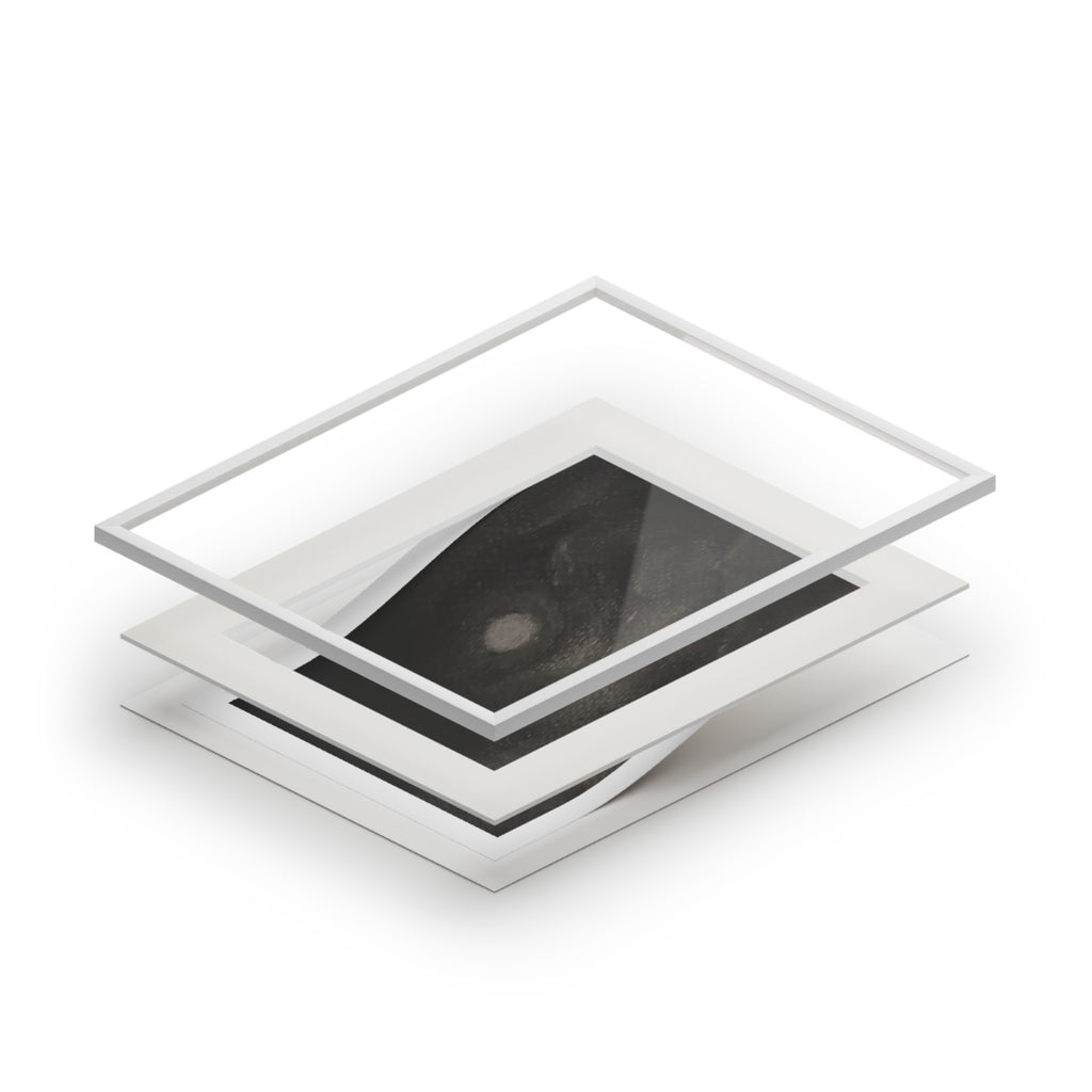 Moonlight Abstract Fine Art Print with Passepartout Frame