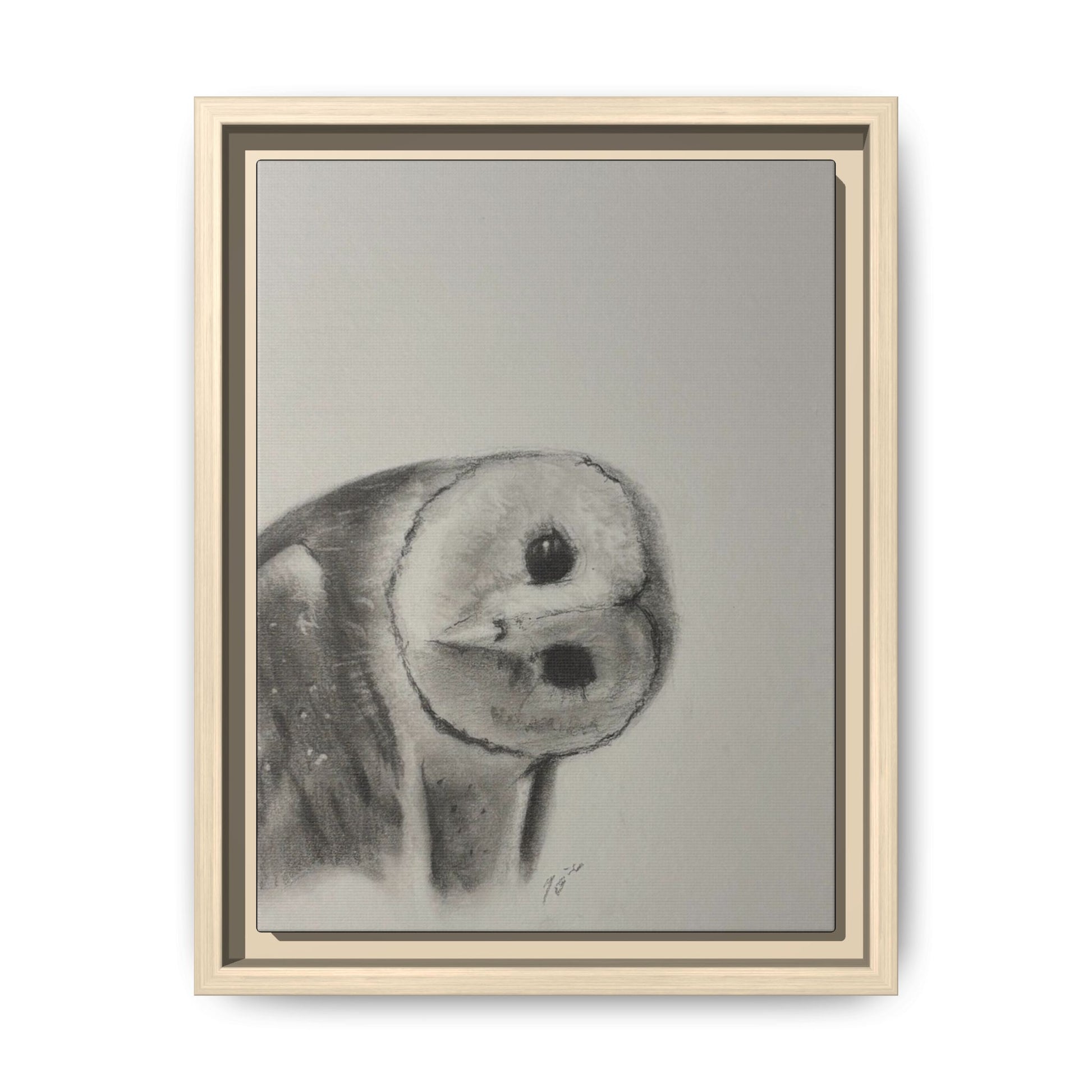 “Good Morning Owl” Matte Canvas, Framed (Multi-color)