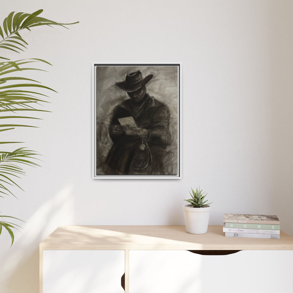 “Cowboy” Matte Canvas, Framed (Multi-color)
