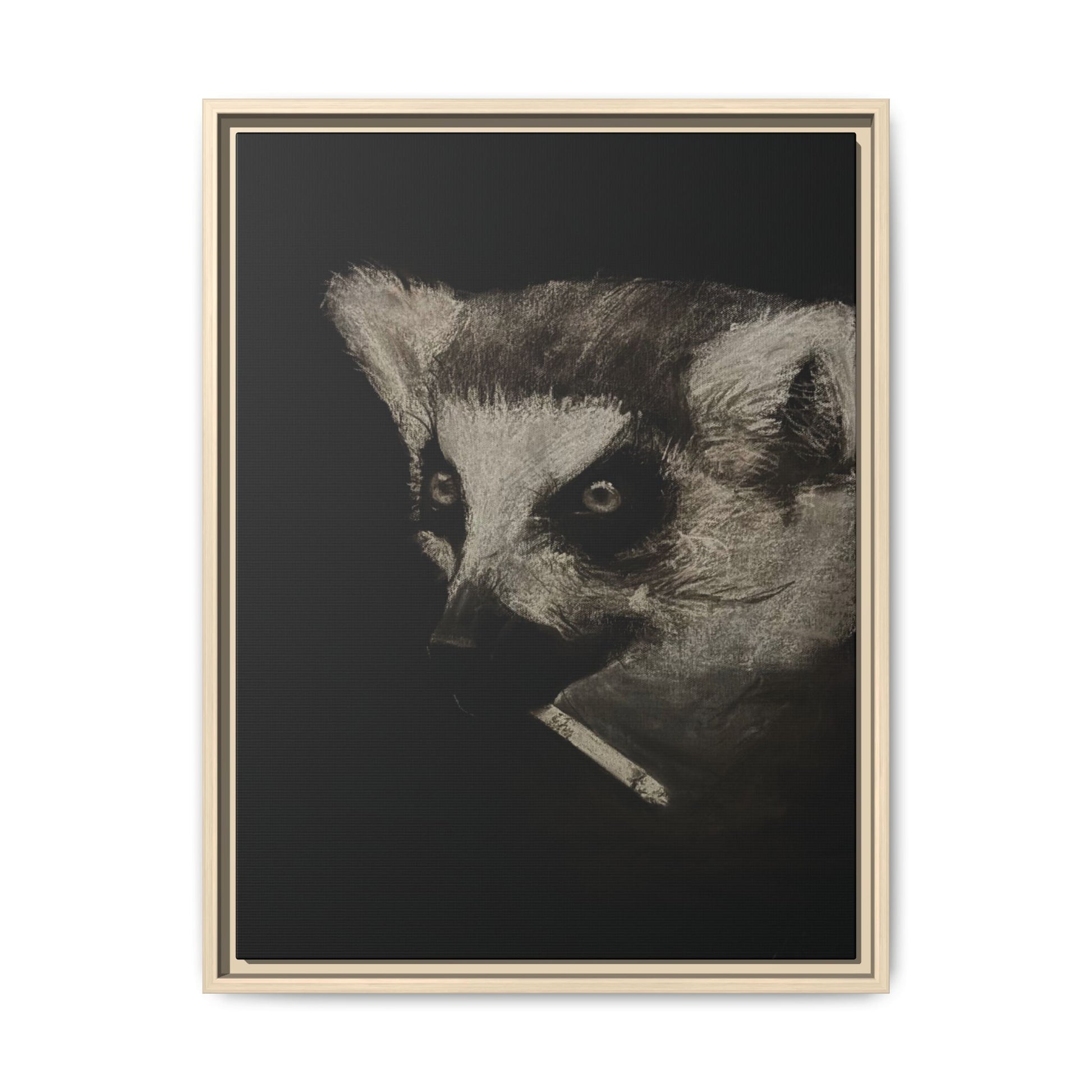“Lemur” Matte Canvas, Framed (Multi-color)