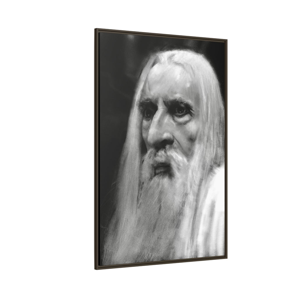 “white wizard” Matte Canvas, Framed (Multi-color)