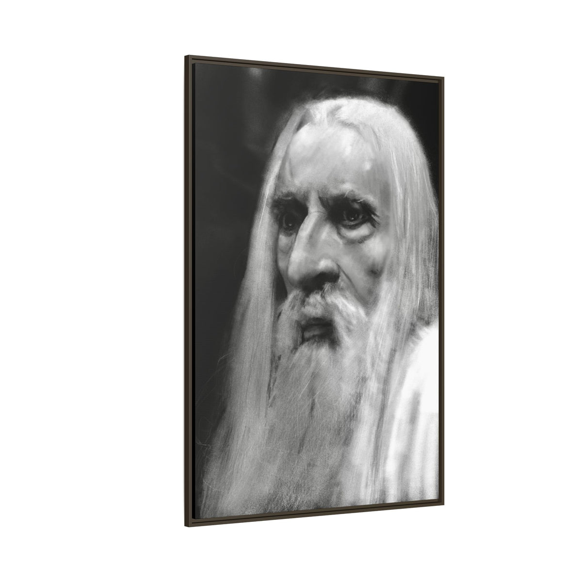 “white wizard” Matte Canvas, Framed (Multi-color)