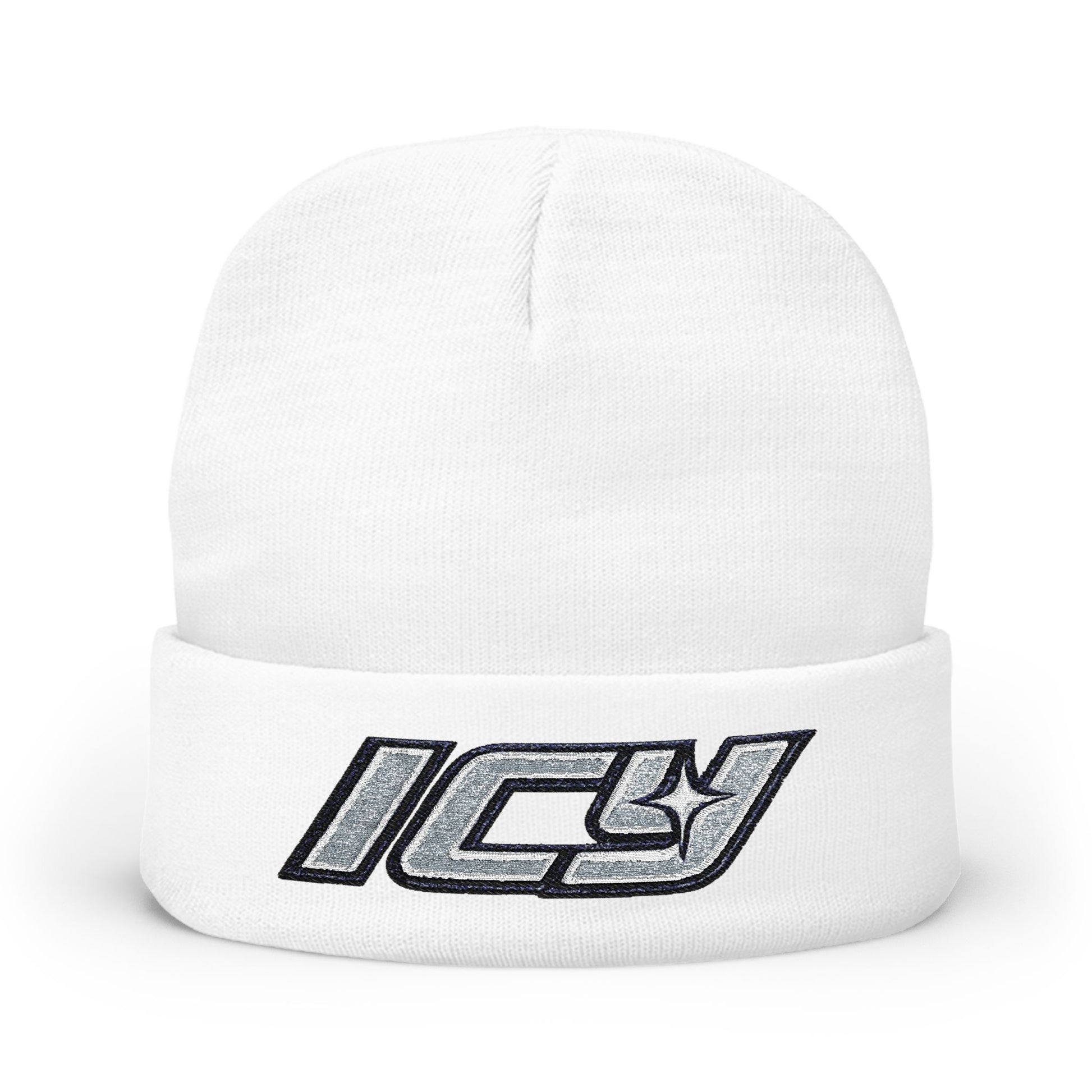 Embroidered "ICY" Knit Beanie Vol.2