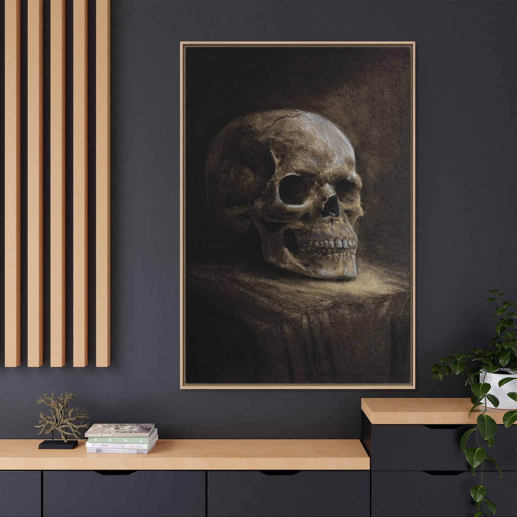 Framed Canvas Skull Portrait Wall Art