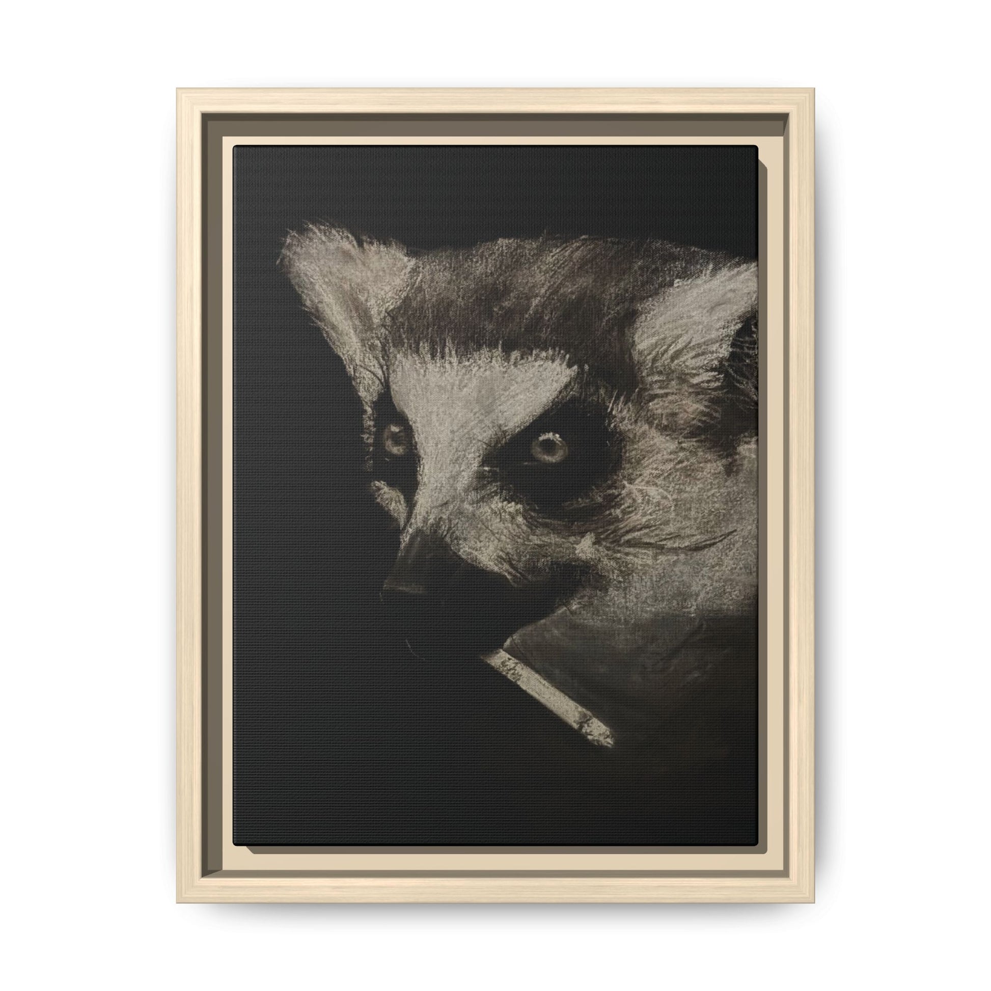 “Lemur” Matte Canvas, Framed (Multi-color)
