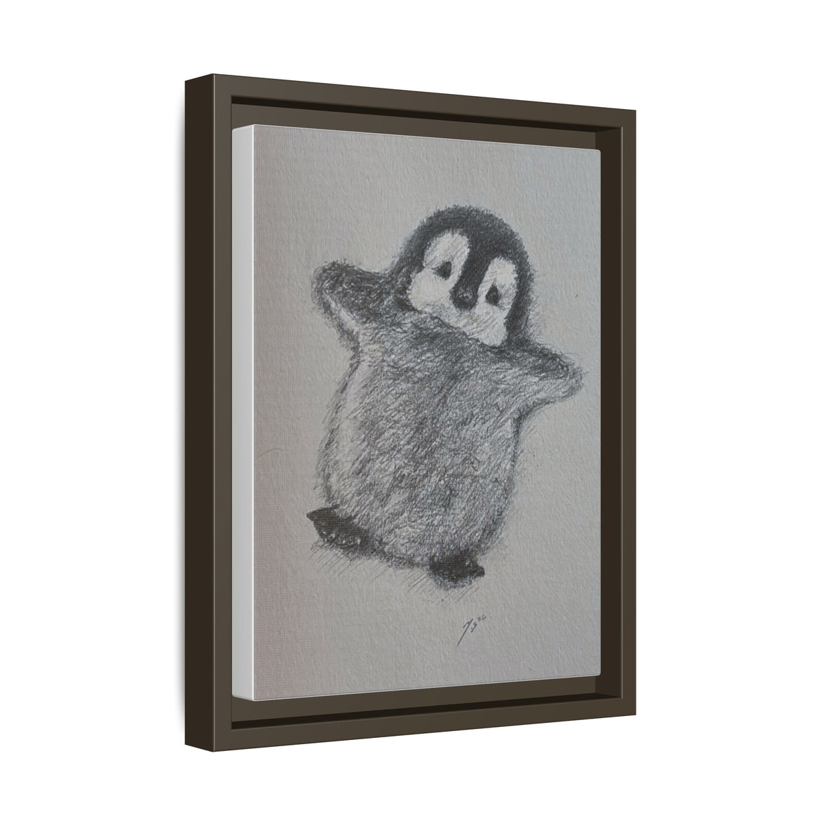 Penguin #2 Matte Canvas, Framed (Multi-color)