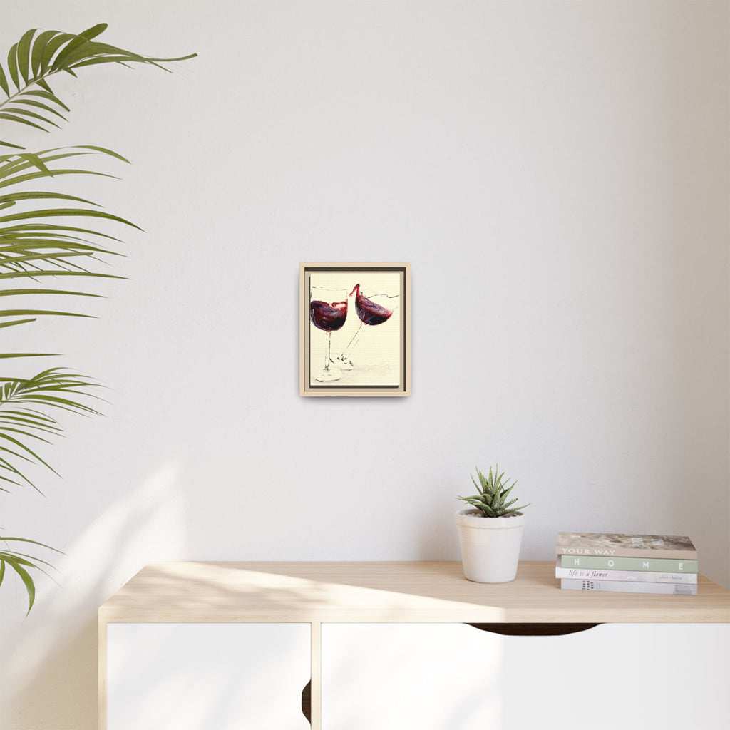 “Wine Glasses” Matte Canvas, Framed (Multi-color)