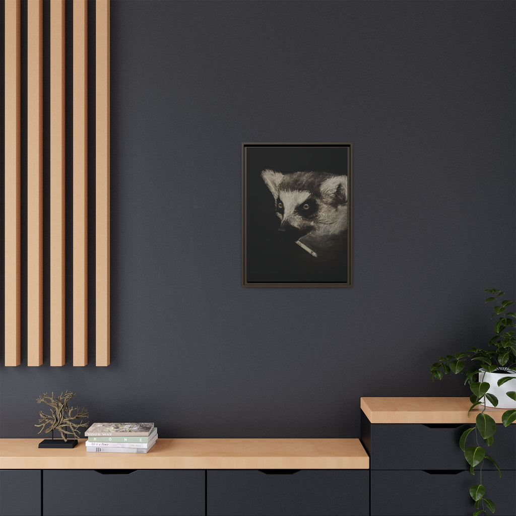 “Lemur” Matte Canvas, Framed (Multi-color)
