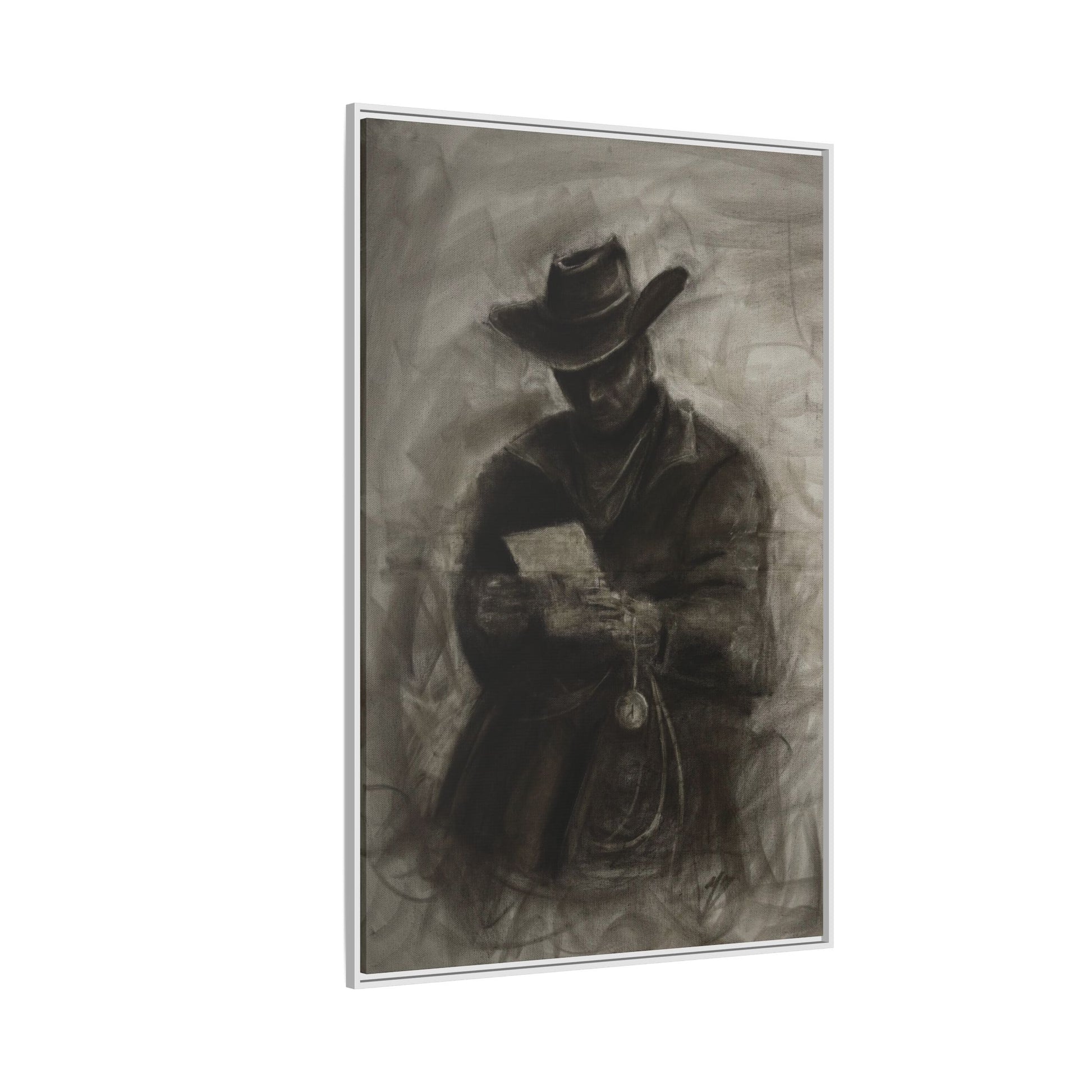 “Cowboy” Matte Canvas, Framed (Multi-color)