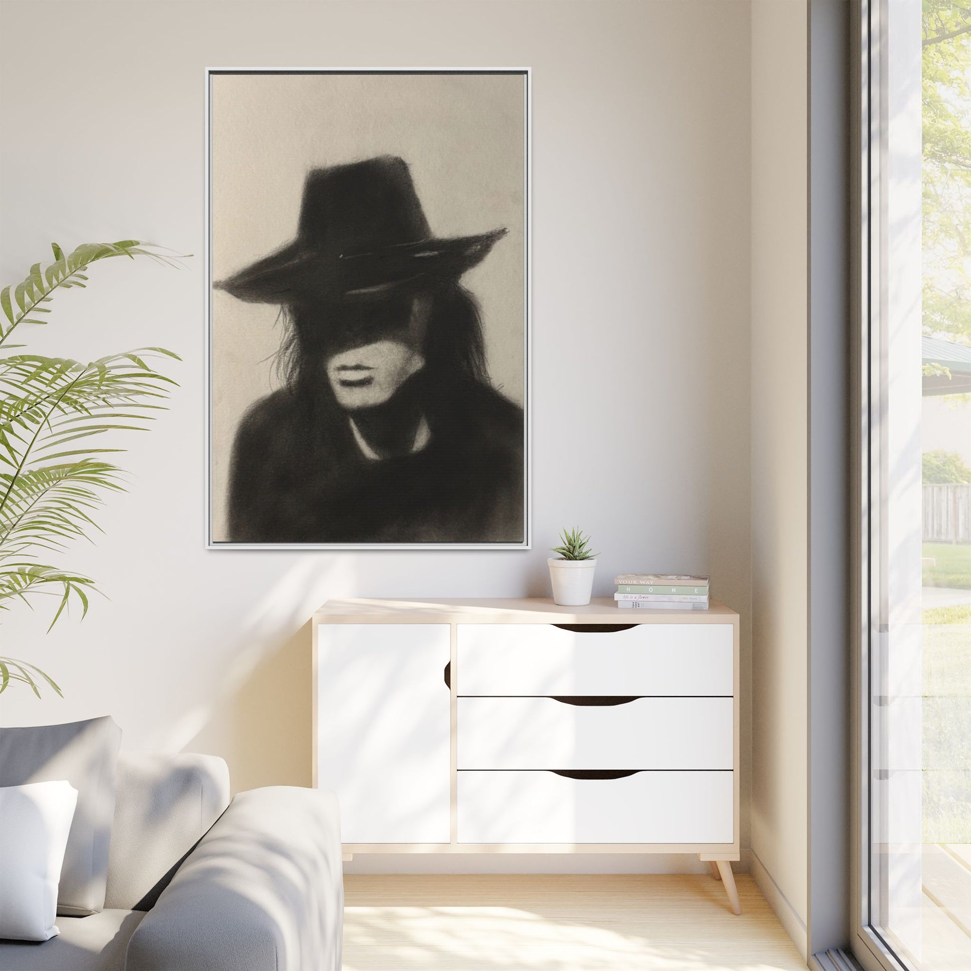 “OUTLAW” Matte Canvas, Framed (Multi-color)