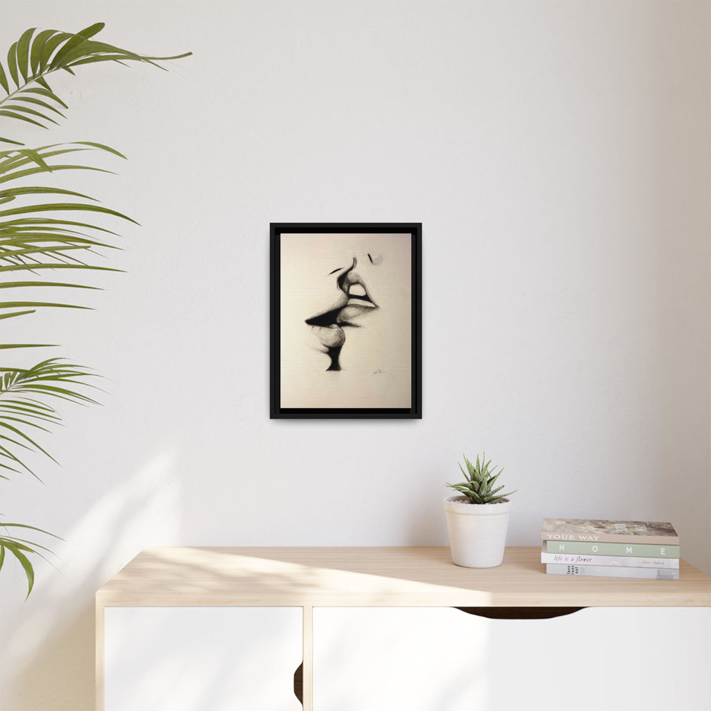 “LIP LOCK” Matte Canvas, Framed (Multi-color)