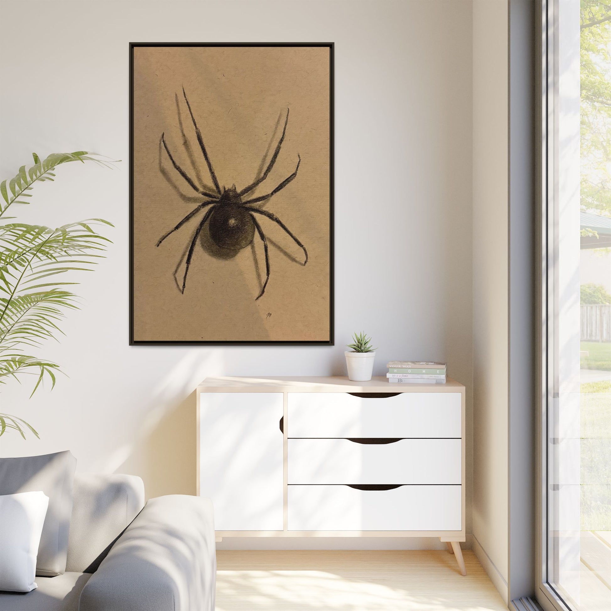 “Spider” Matte Canvas, Framed (Multi-color) Print