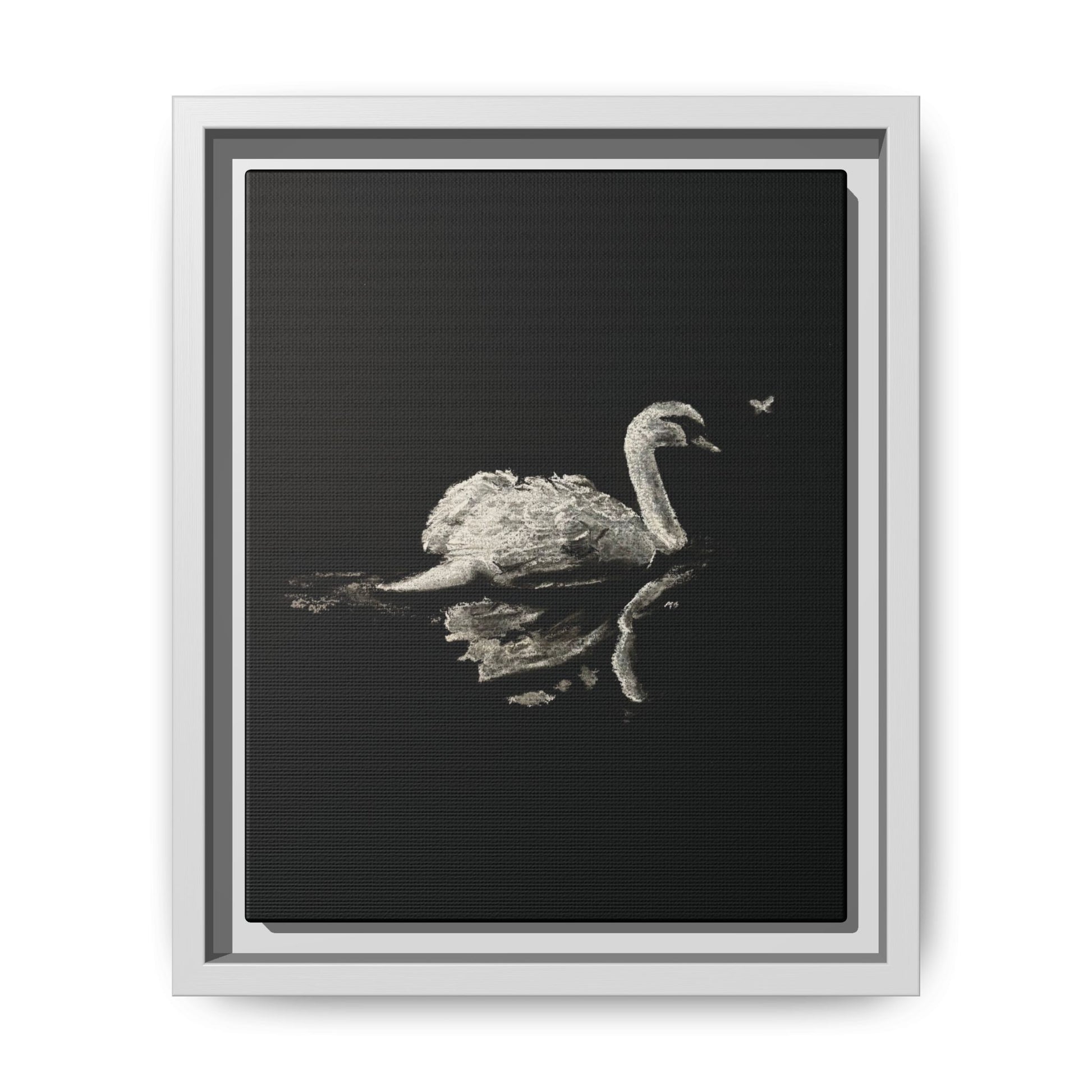 “Swan” Matte Canvas, Framed (Multi-color)