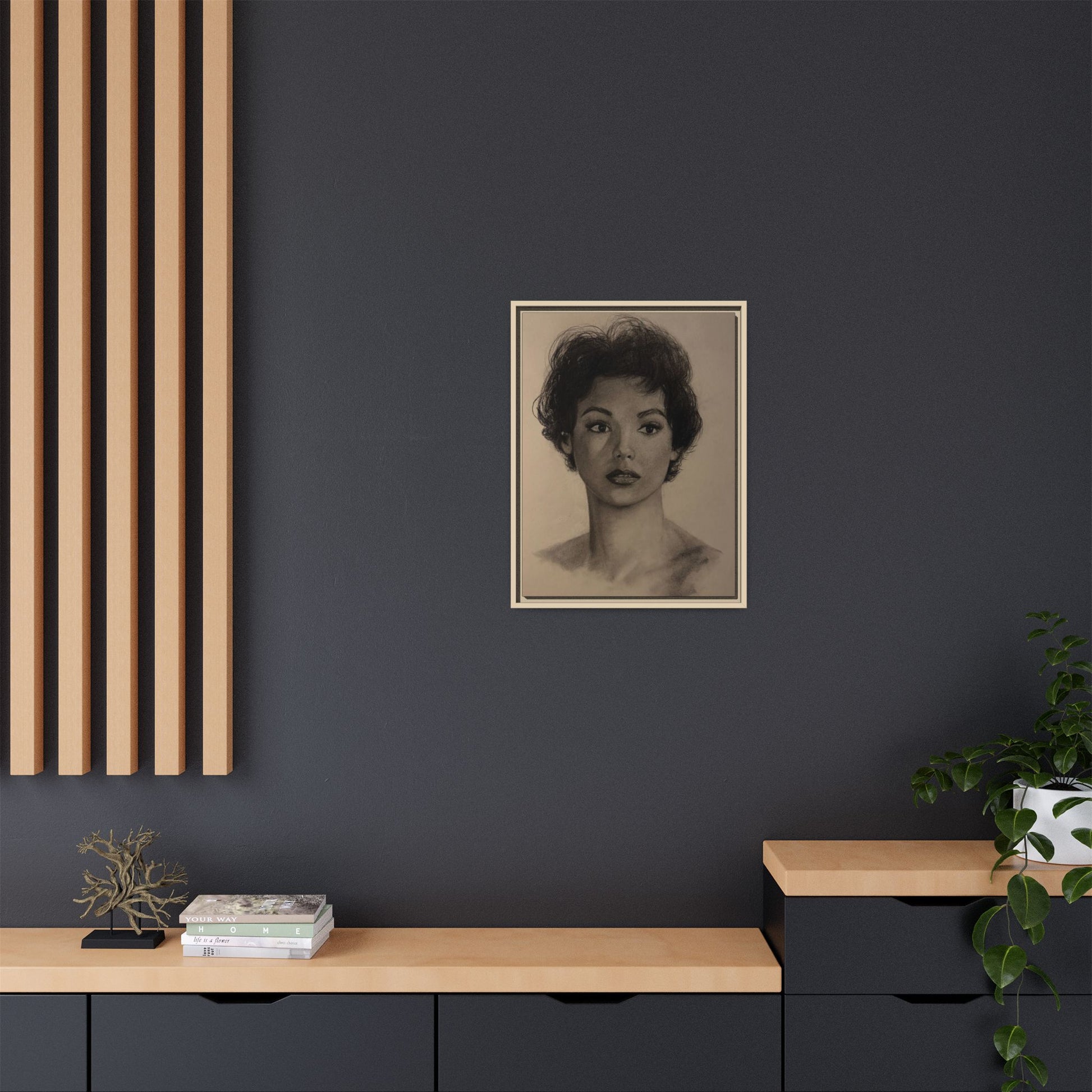 “Still Gaze” Matte Canvas, Framed (Multi-color) PRINT