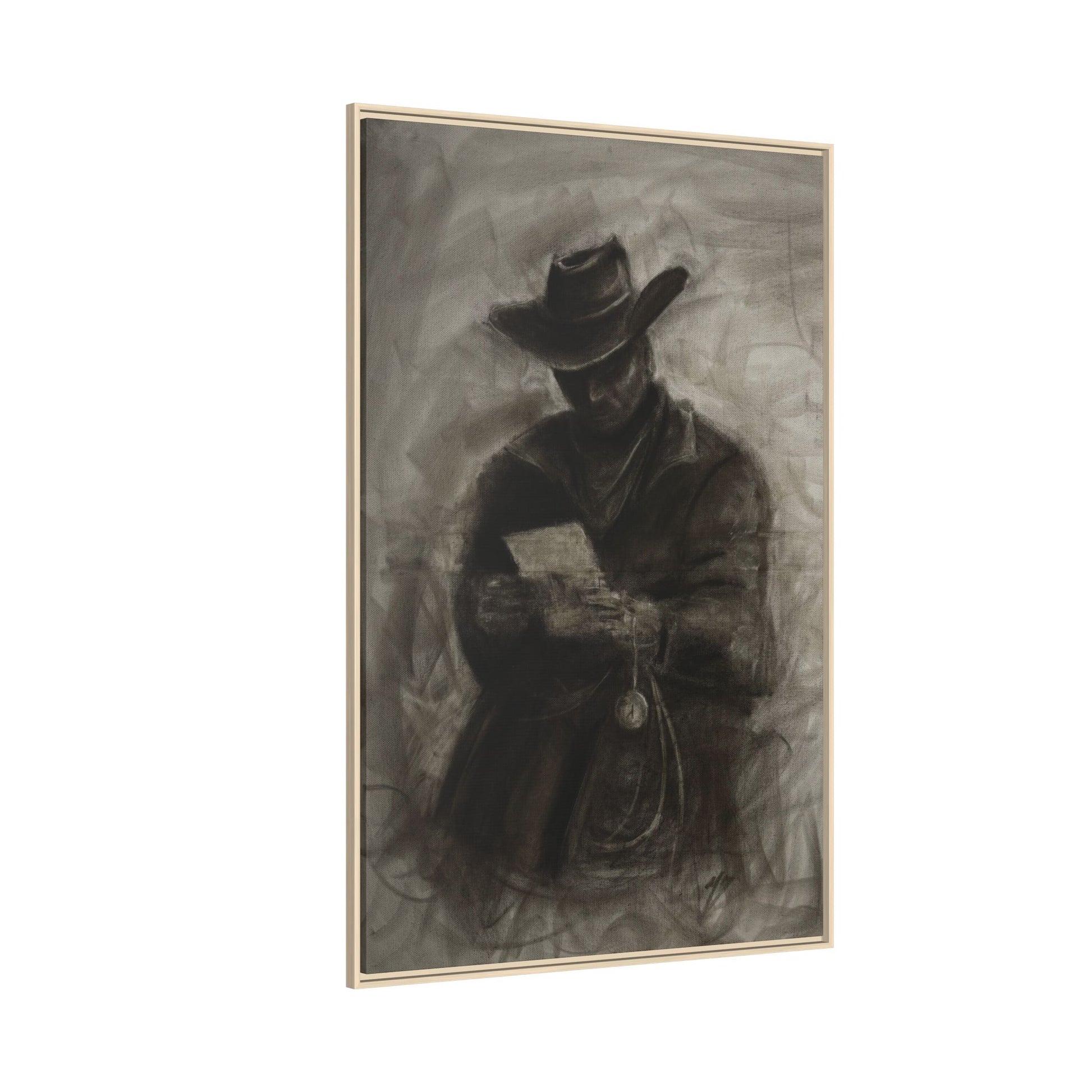 “Cowboy” Matte Canvas, Framed (Multi-color)