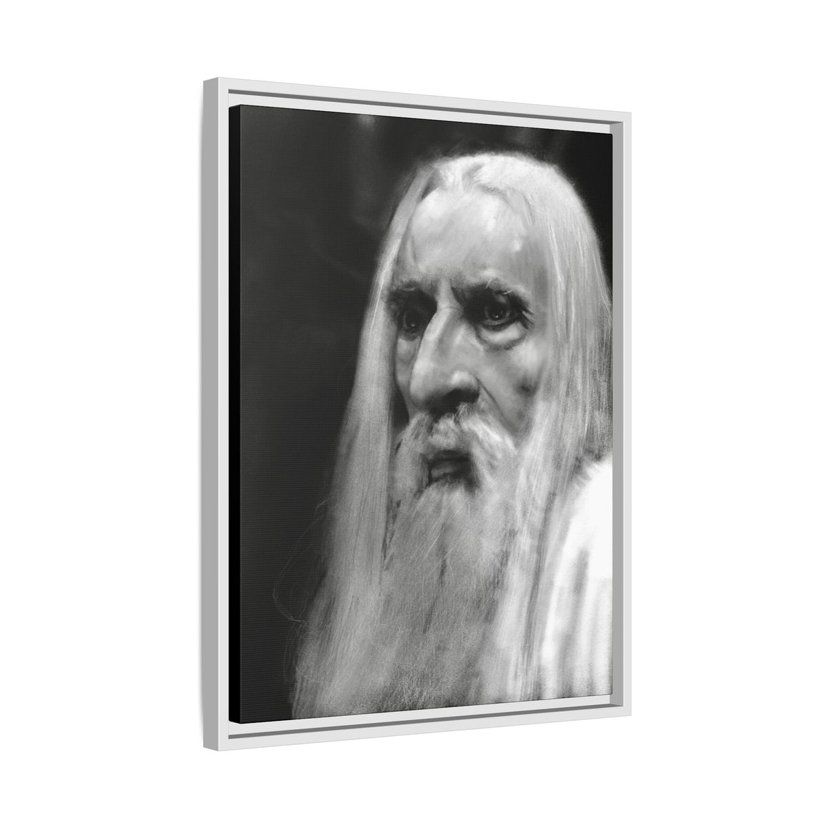 “white wizard” Matte Canvas, Framed (Multi-color)