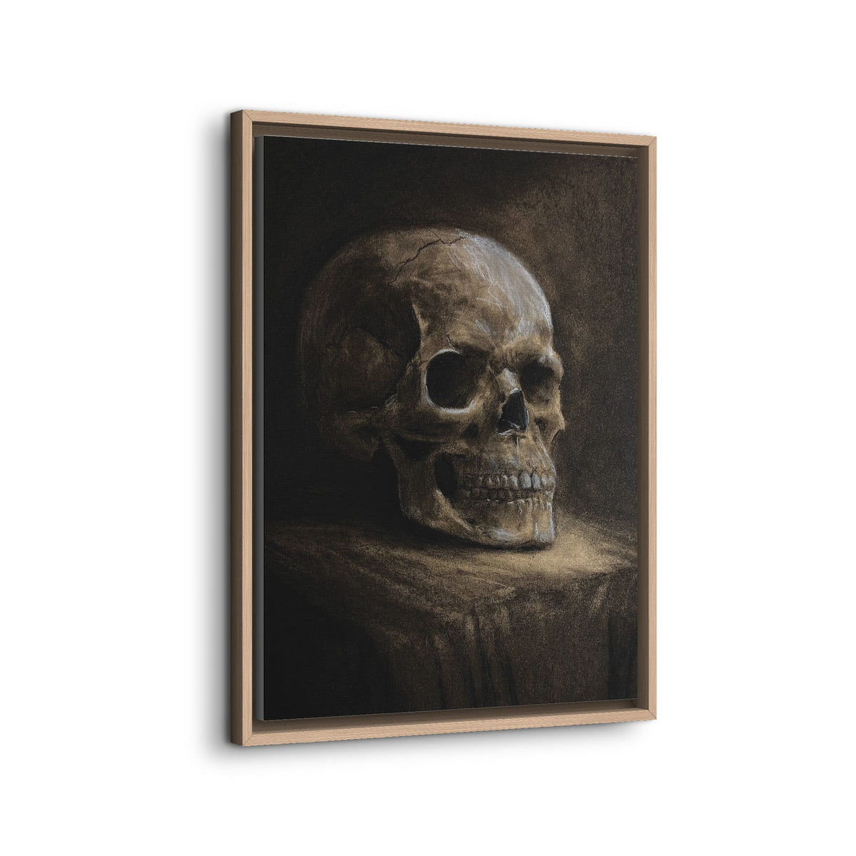 Framed Canvas Skull Portrait Wall Art
