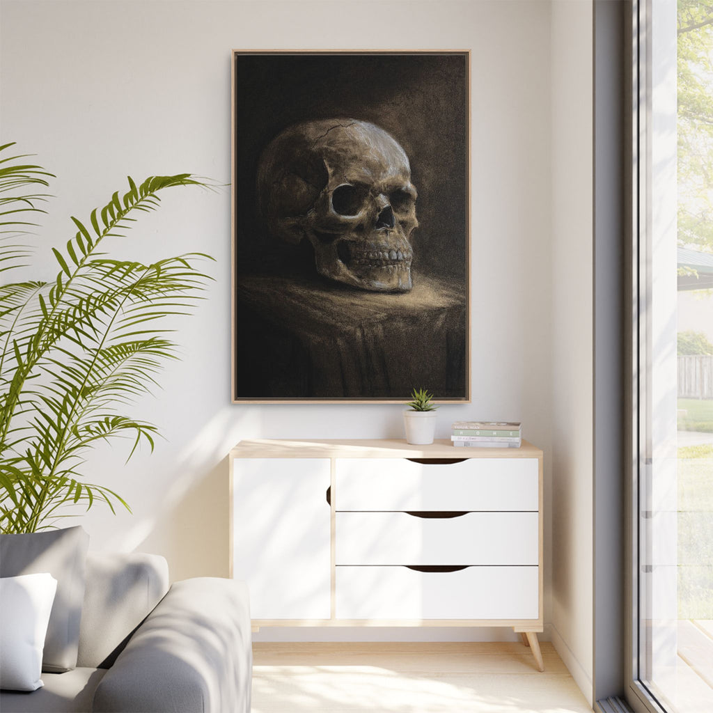 Framed Canvas Skull Portrait Wall Art