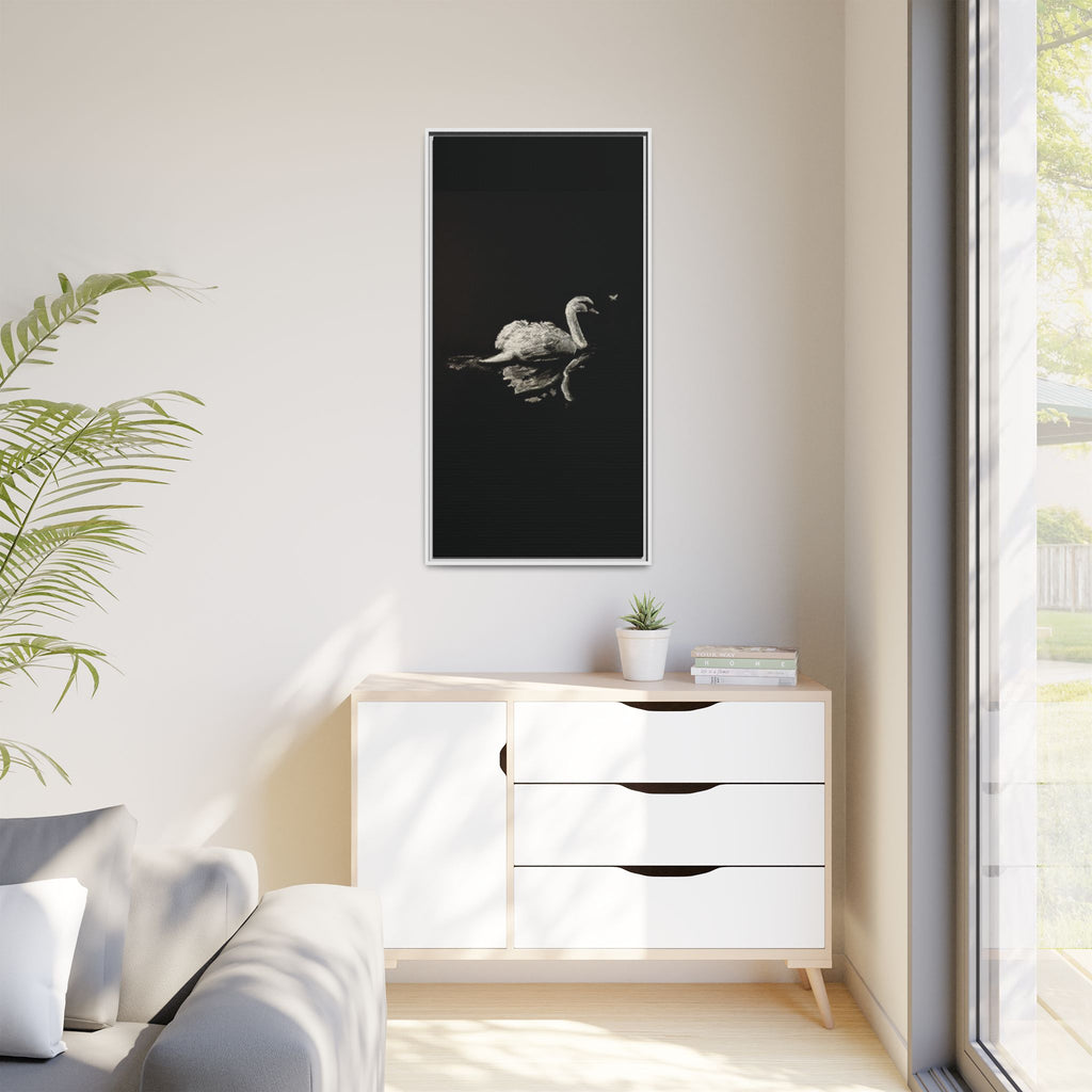 “Swan” Matte Canvas, Framed (Multi-color)