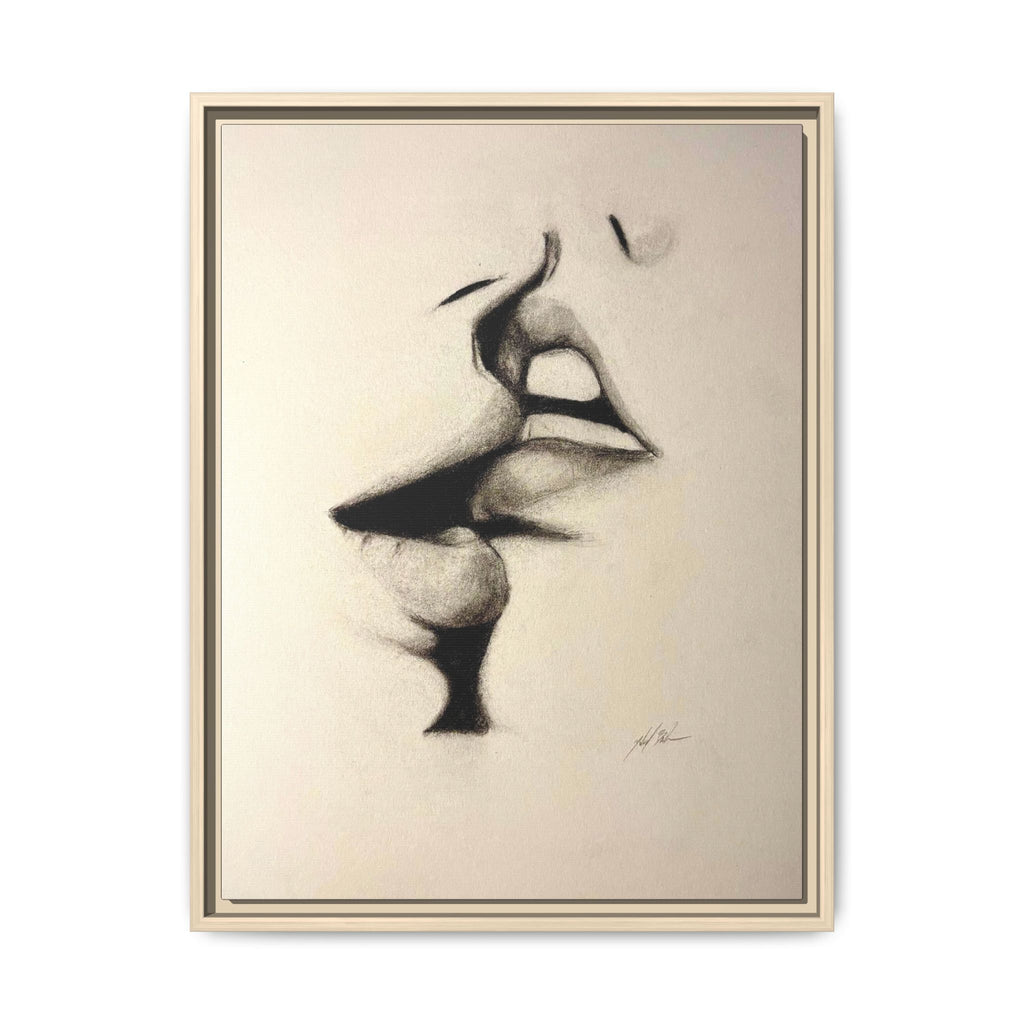 “LIP LOCK” Matte Canvas, Framed (Multi-color)