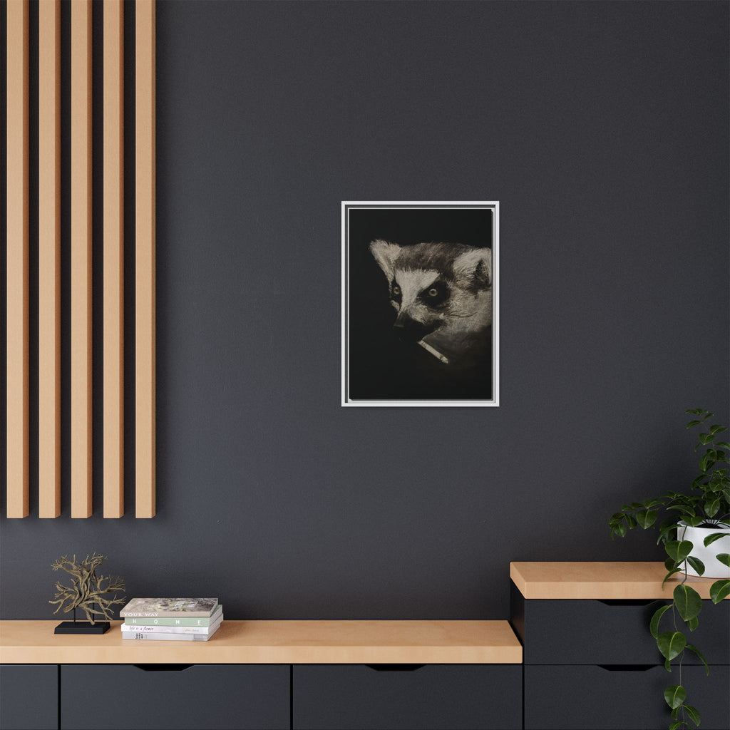 “Lemur” Matte Canvas, Framed (Multi-color)