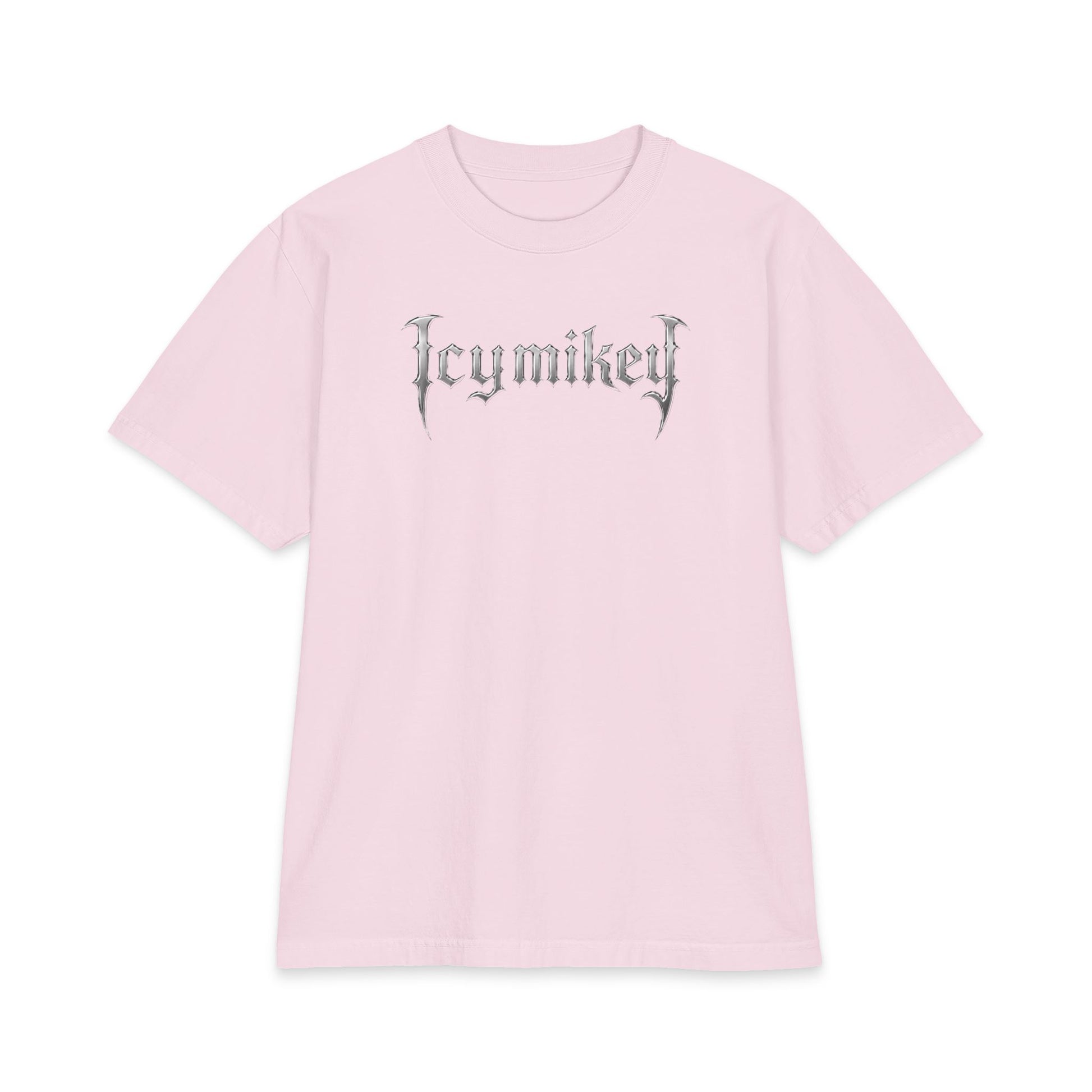 IcyMikey "BOO" Graphic Tee — Black Cat & Metallic Fang Back Print