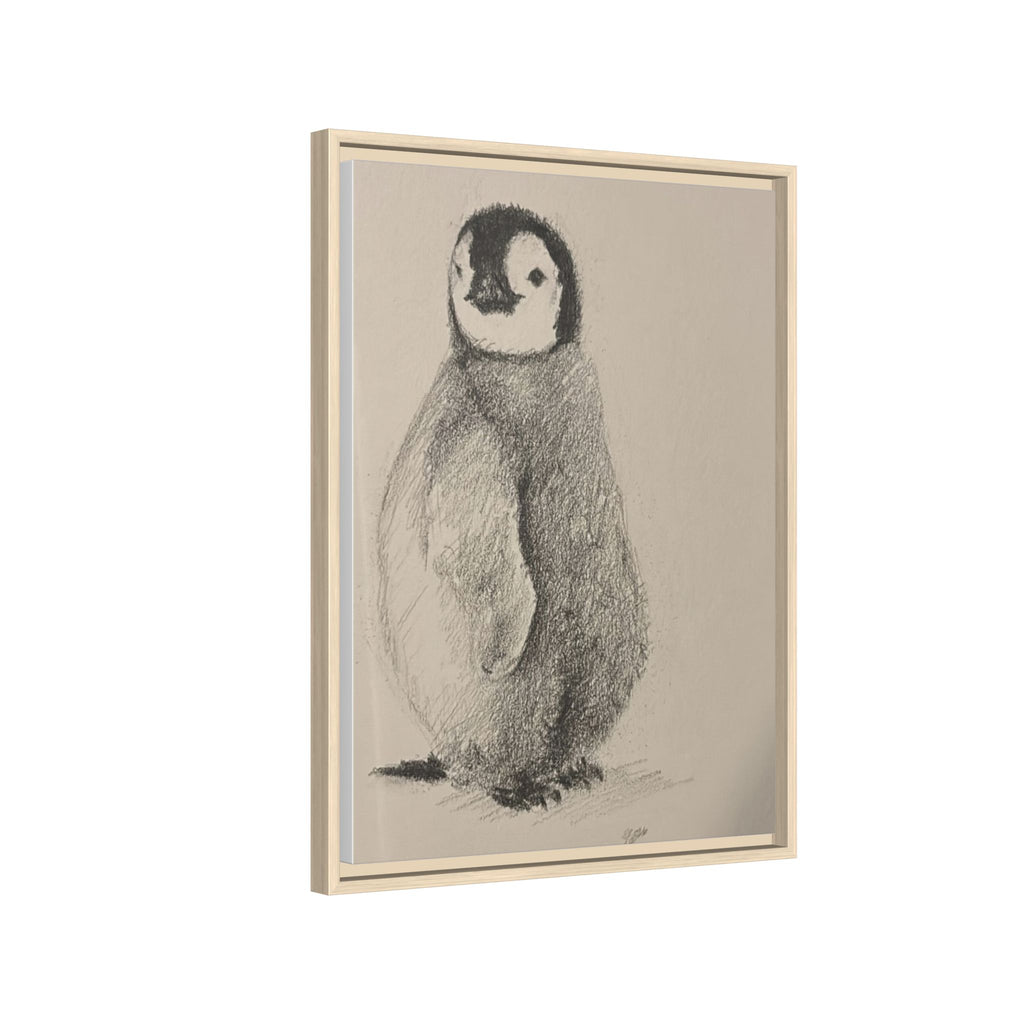 Penguin #4 Matte Canvas, Framed (Multi-color)