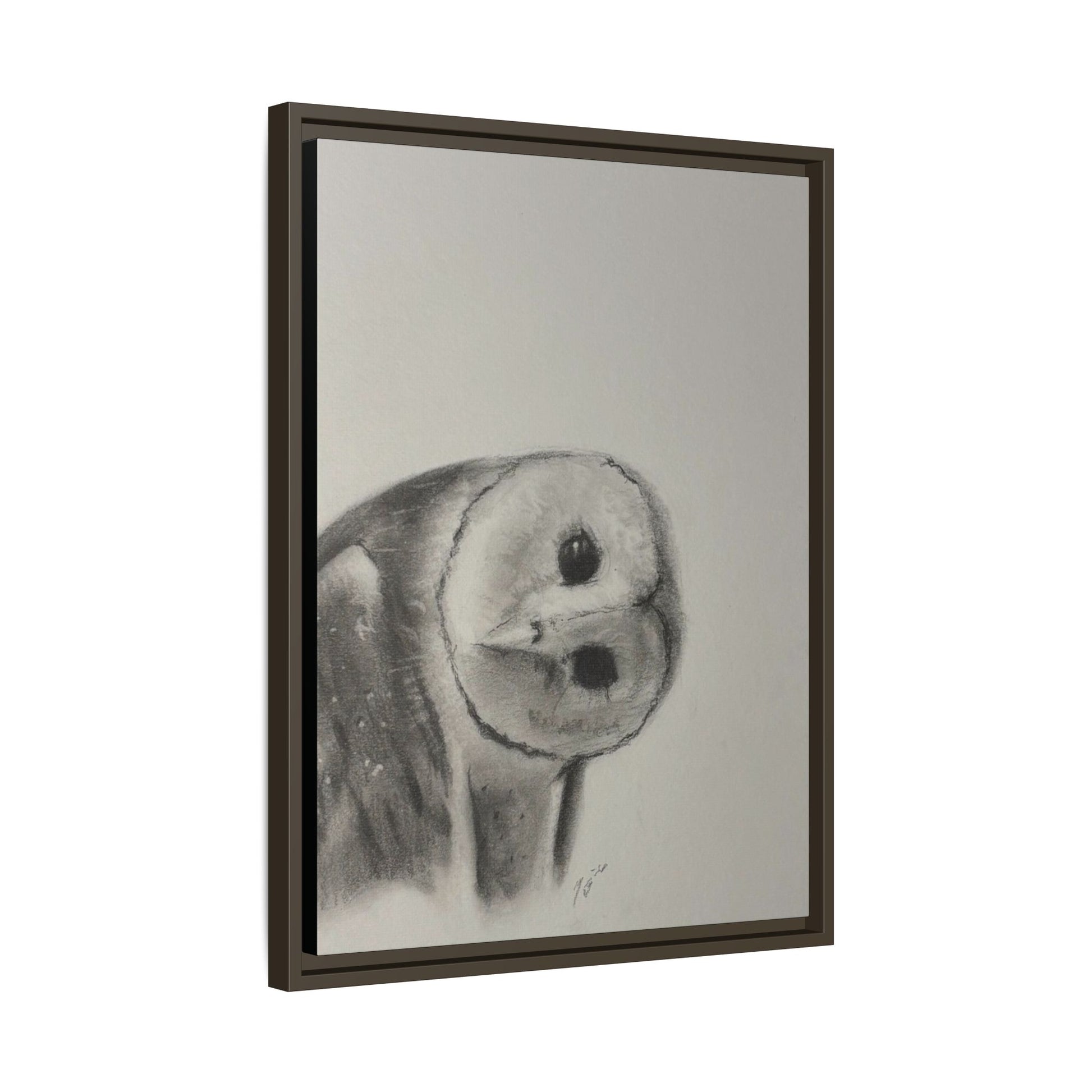 “Good Morning Owl” Matte Canvas, Framed (Multi-color)