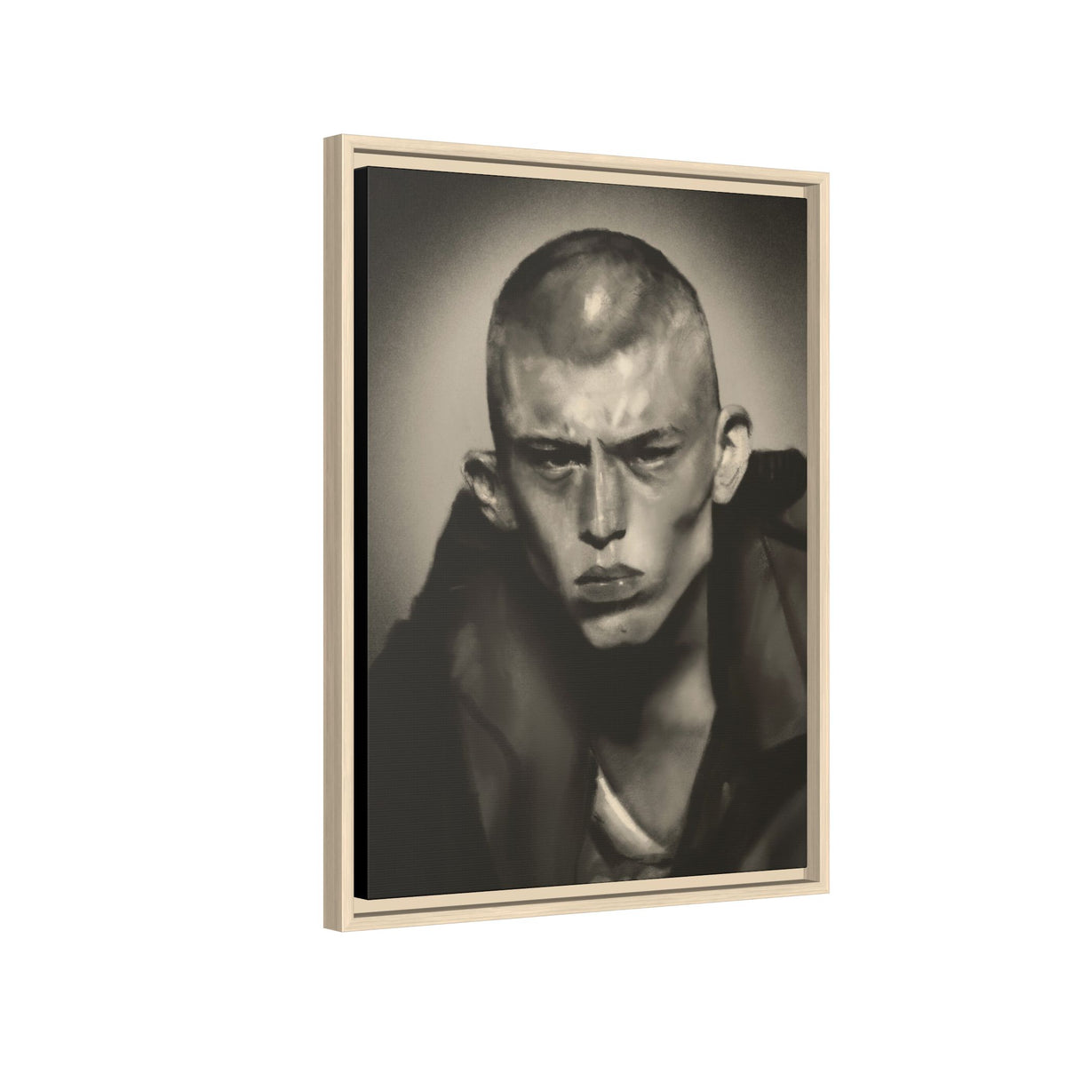 “Buzz Cut” Matte Canvas, Framed (Multi-color)