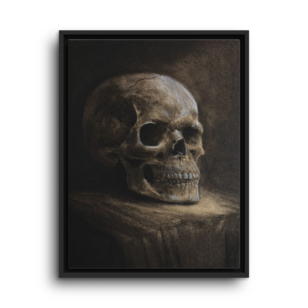 Framed Canvas Skull Portrait Wall Art