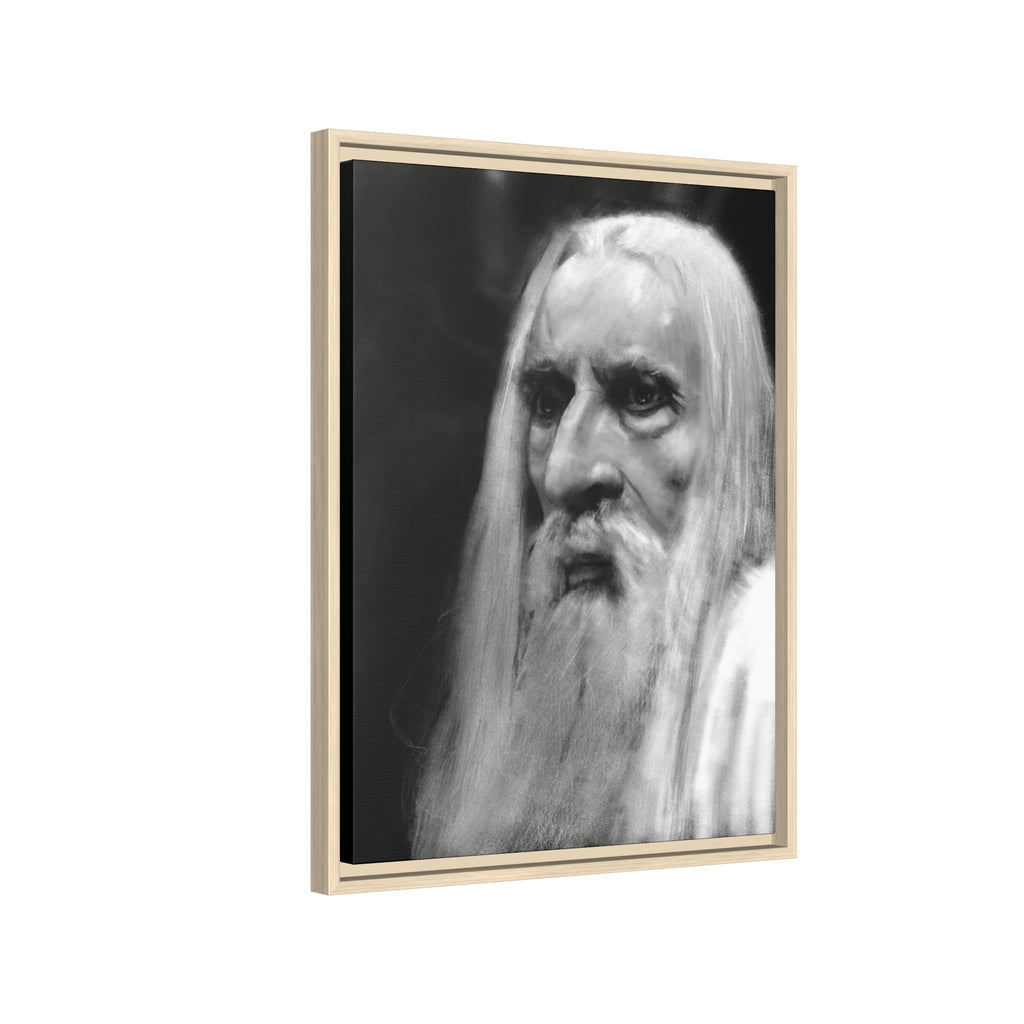 “white wizard” Matte Canvas, Framed (Multi-color)