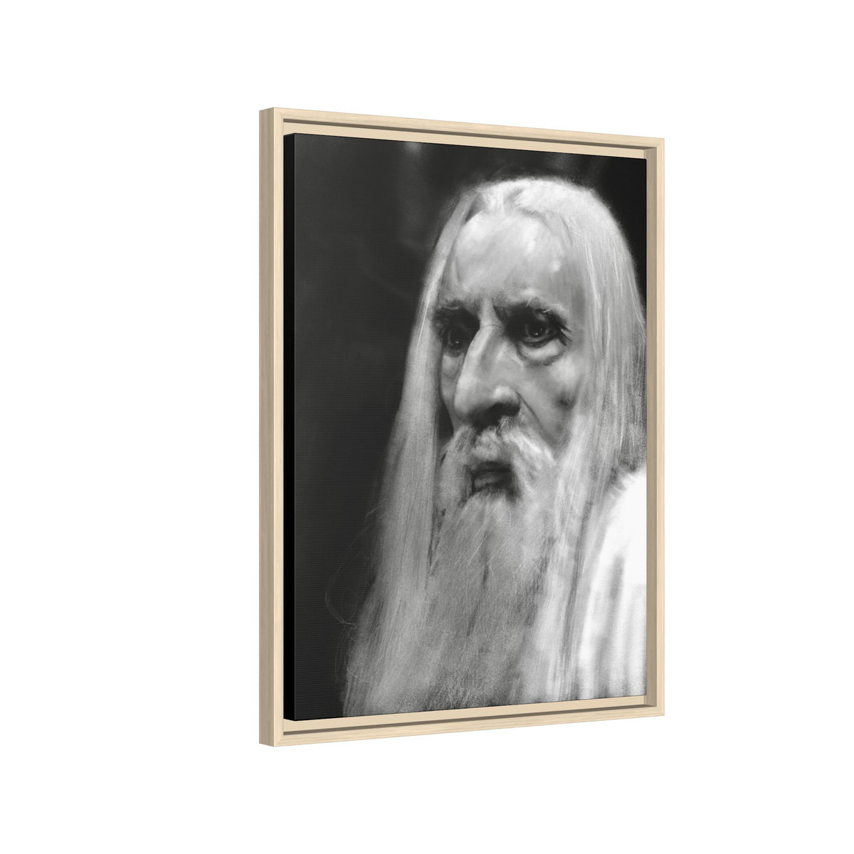 “white wizard” Matte Canvas, Framed (Multi-color)