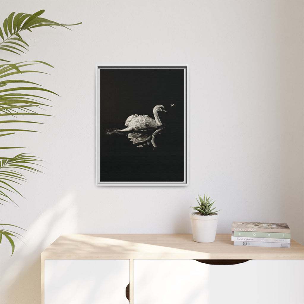 “Swan” Matte Canvas, Framed (Multi-color)