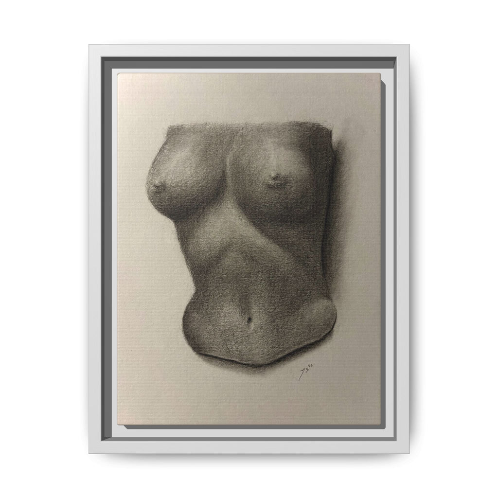 "BODY STUDY NO.4" Matte Canvas, Framed (Multi-color)