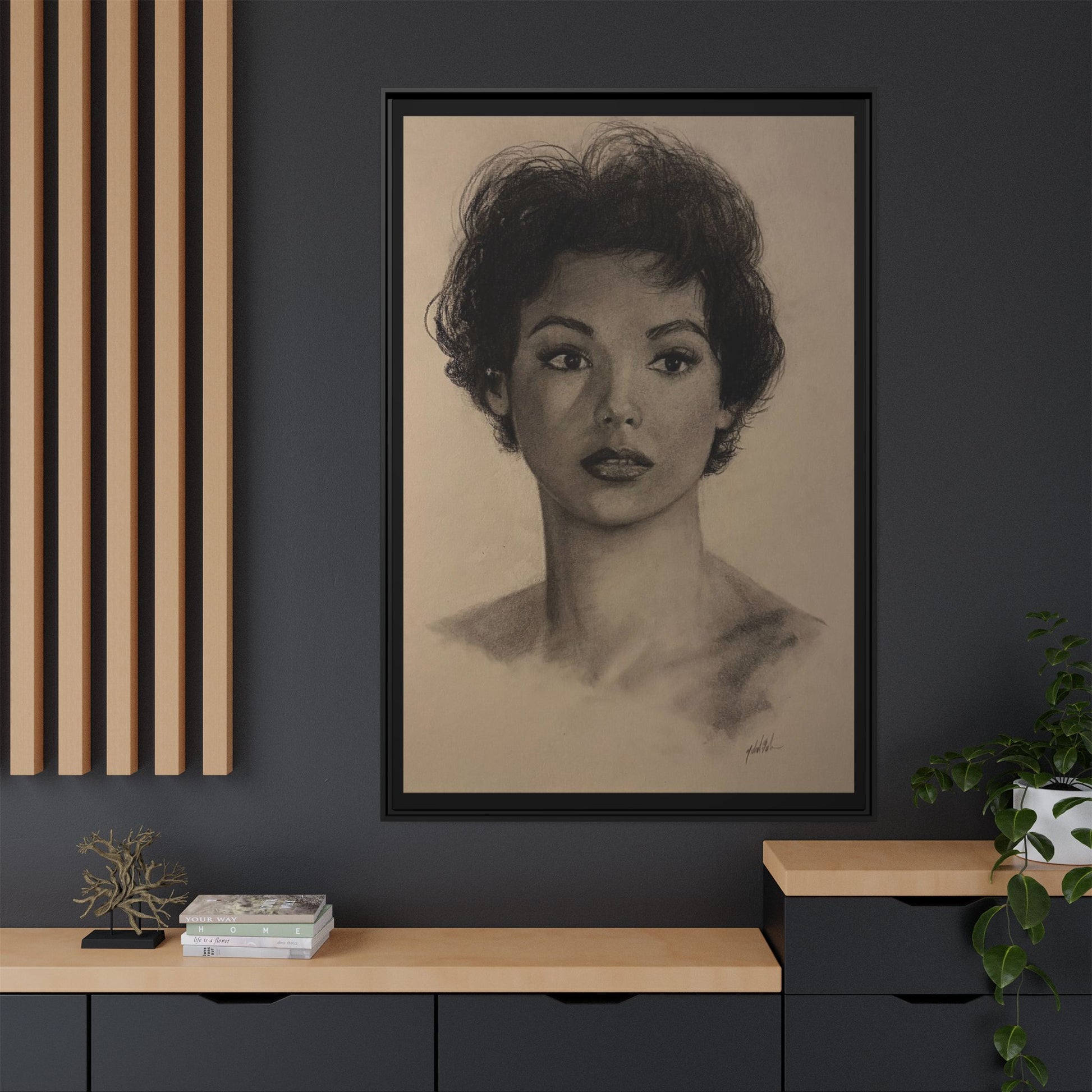 “Still Gaze” Matte Canvas, Framed (Multi-color) PRINT