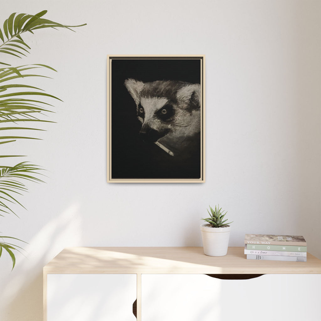 “Lemur” Matte Canvas, Framed (Multi-color)