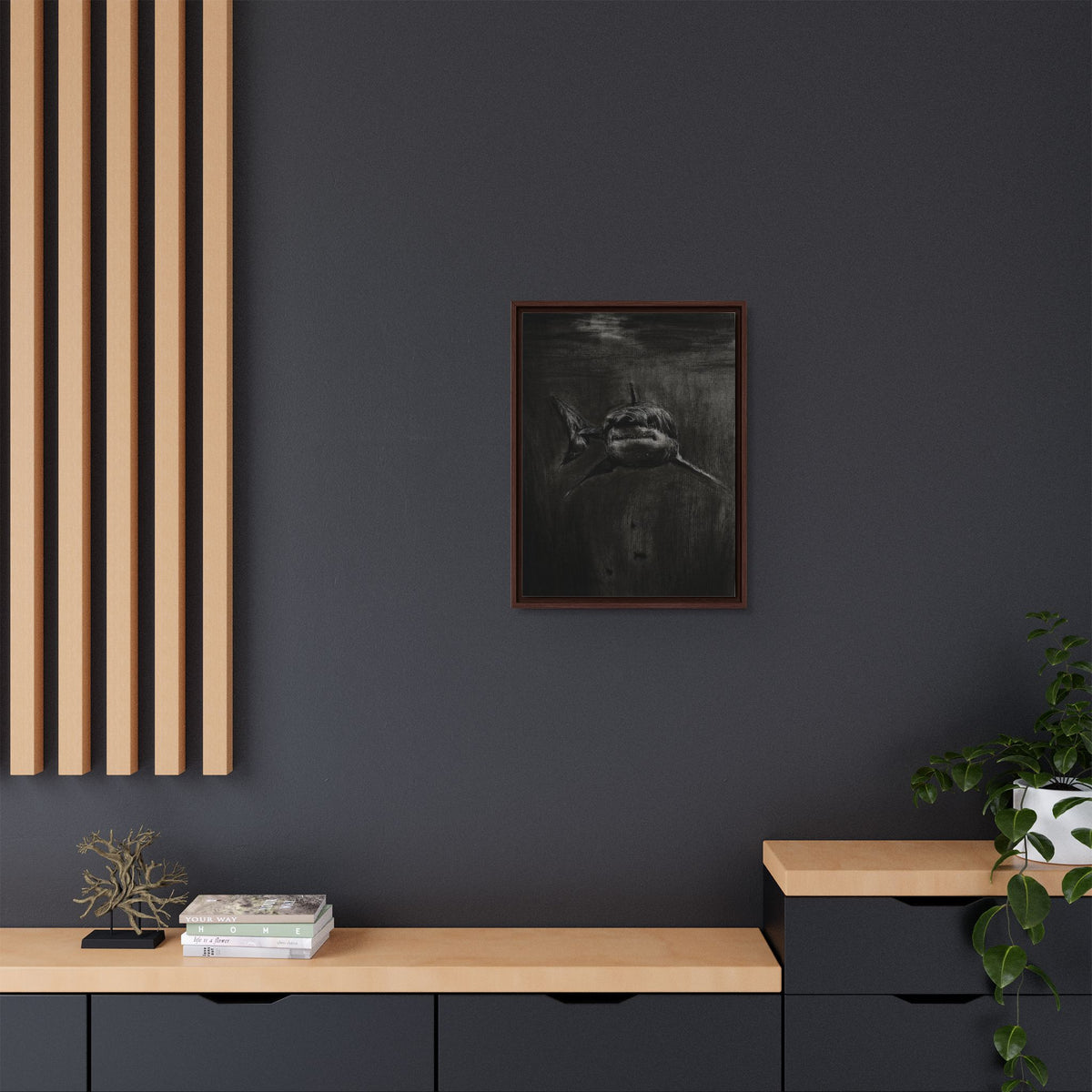Dark Surrealist Framed Canvas Wall Art