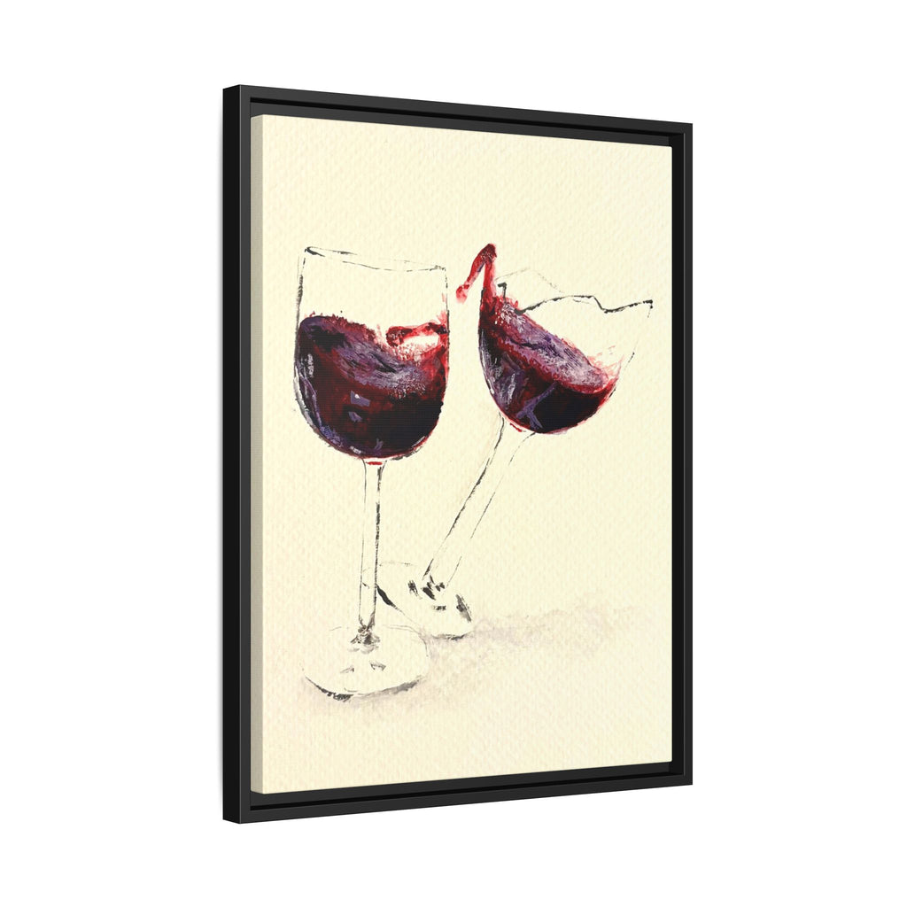 “Wine Glasses” Matte Canvas, Framed (Multi-color)
