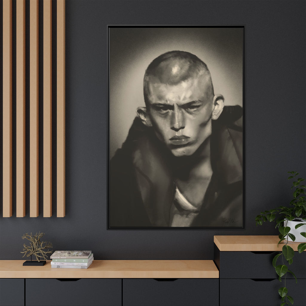 “Buzz Cut” Matte Canvas, Framed (Multi-color)