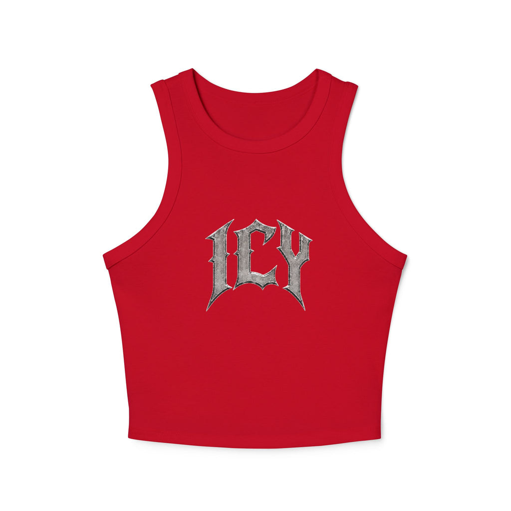 Icy Statue Crop Tank Top — Vintage Roman Racer Tank