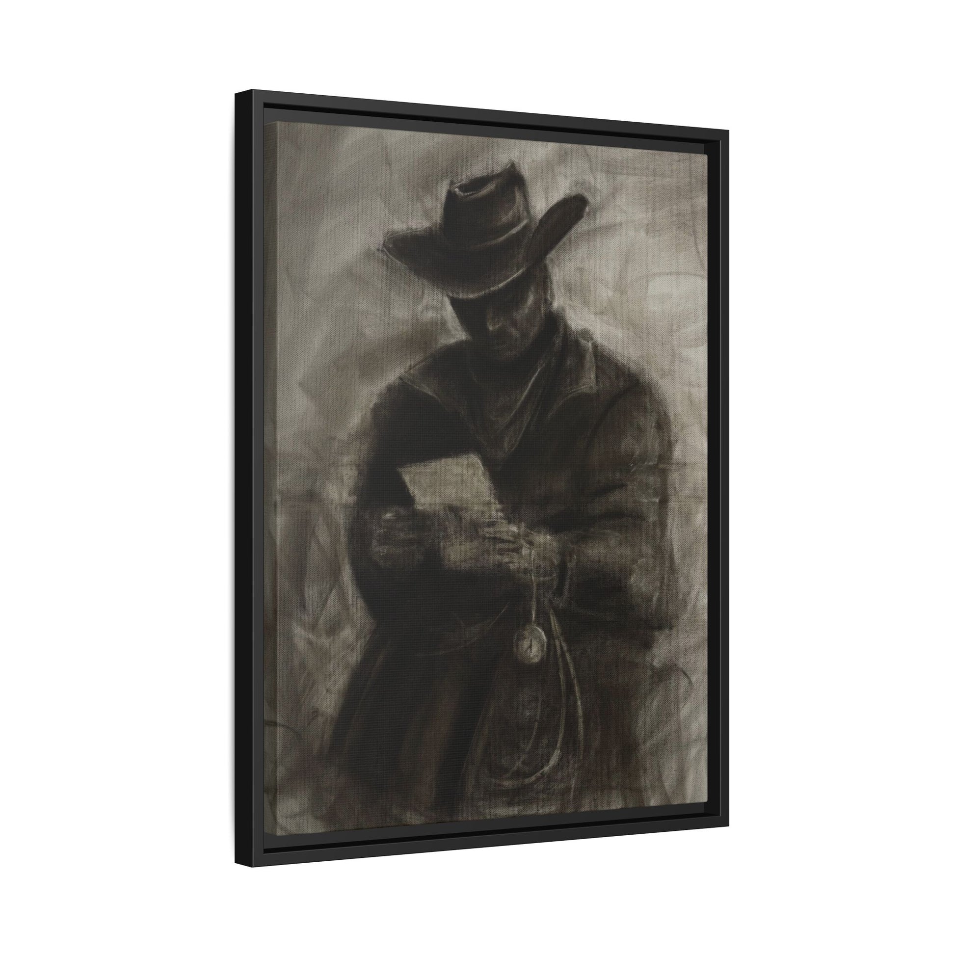 “Cowboy” Matte Canvas, Framed (Multi-color)