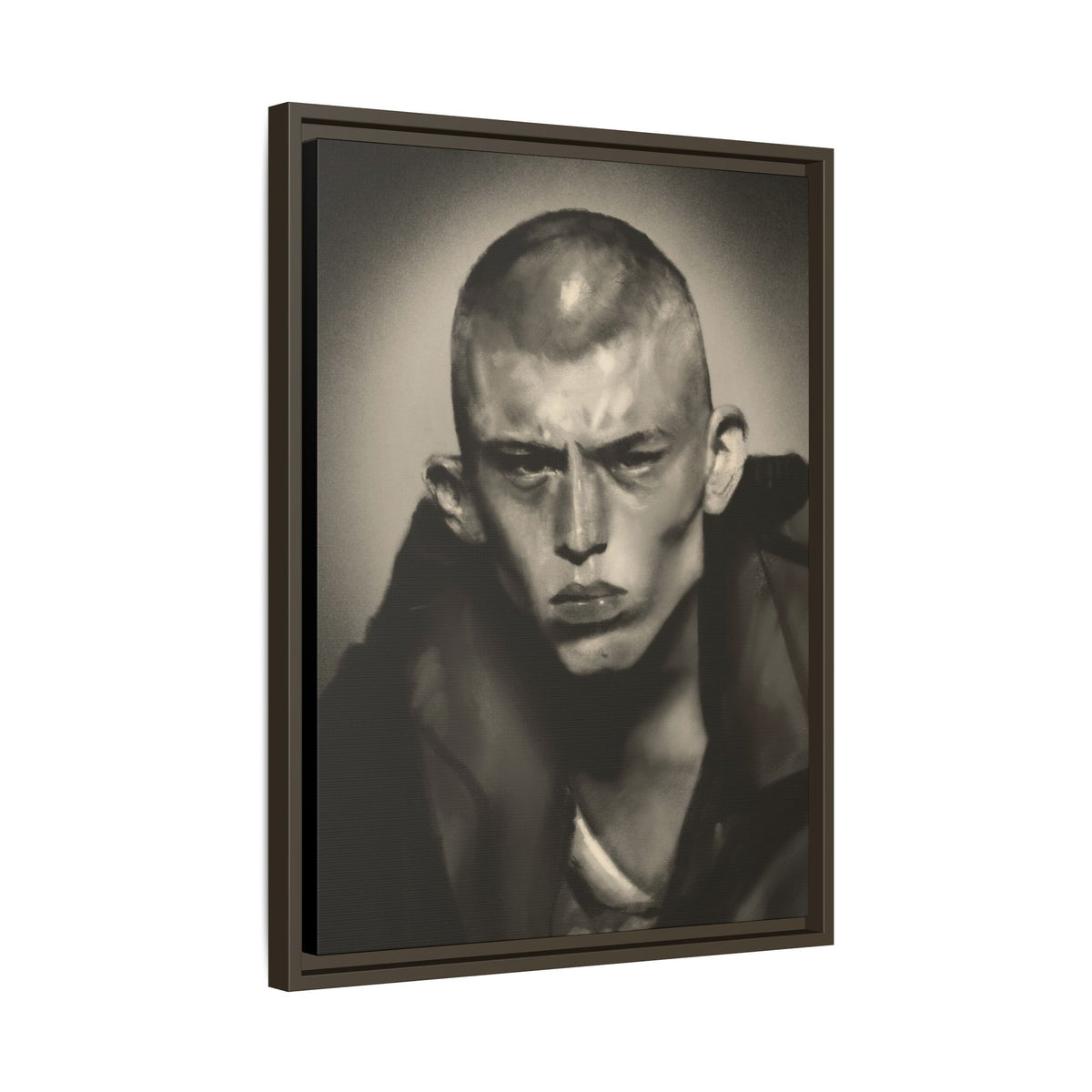 “Buzz Cut” Matte Canvas, Framed (Multi-color)