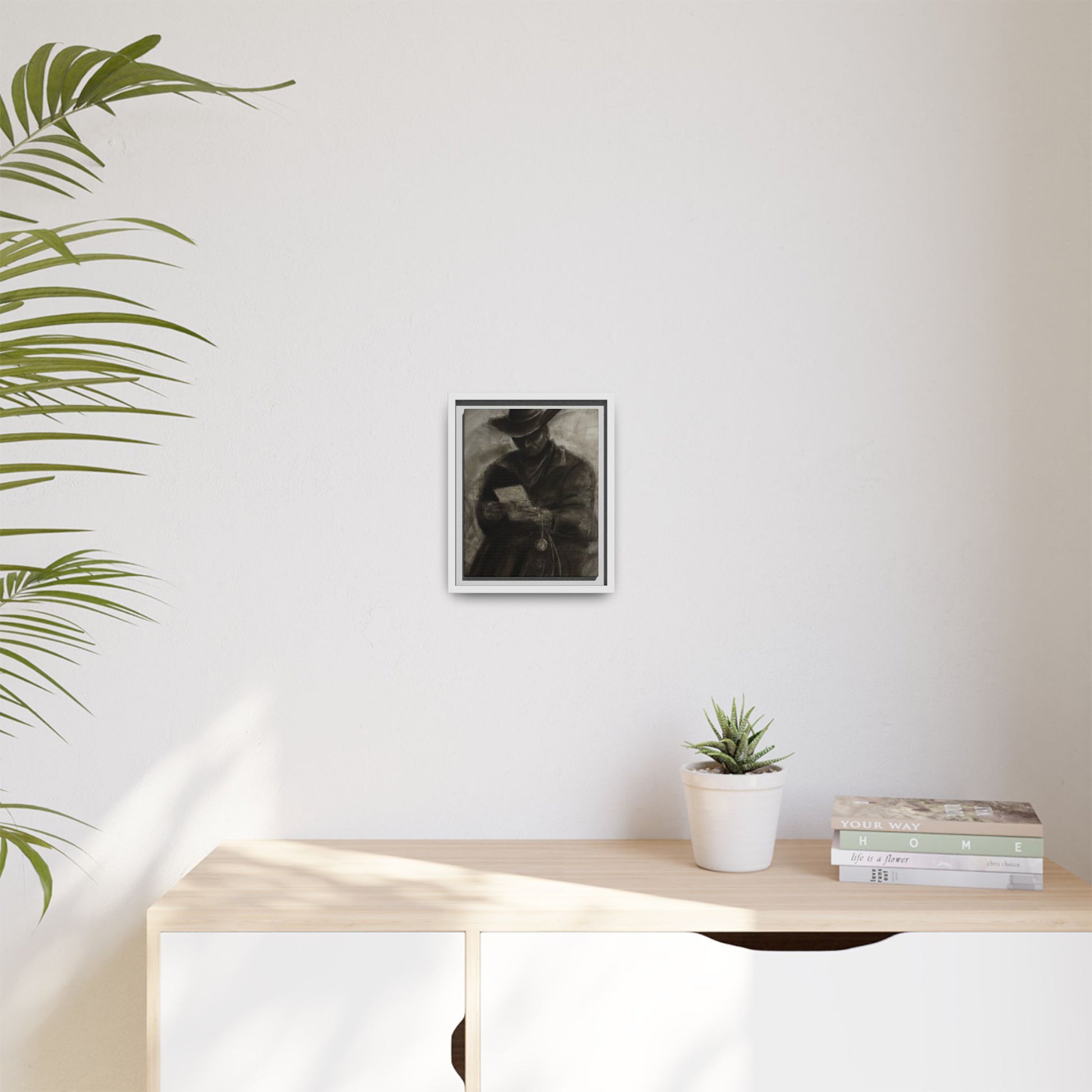 “Cowboy” Matte Canvas, Framed (Multi-color)