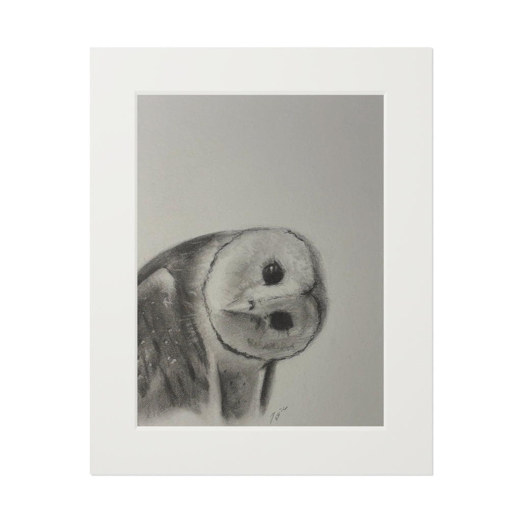 “Good Morning Owl” Fine Art Prints (Passepartout Paper Frame)
