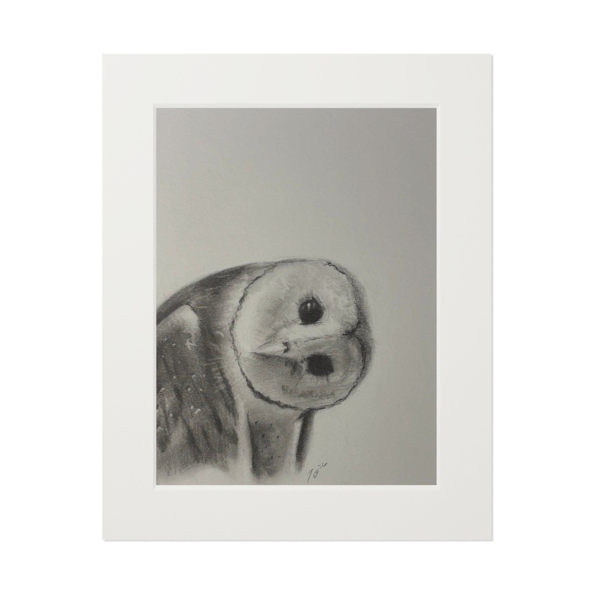 “Good Morning Owl” Fine Art Prints (Passepartout Paper Frame)