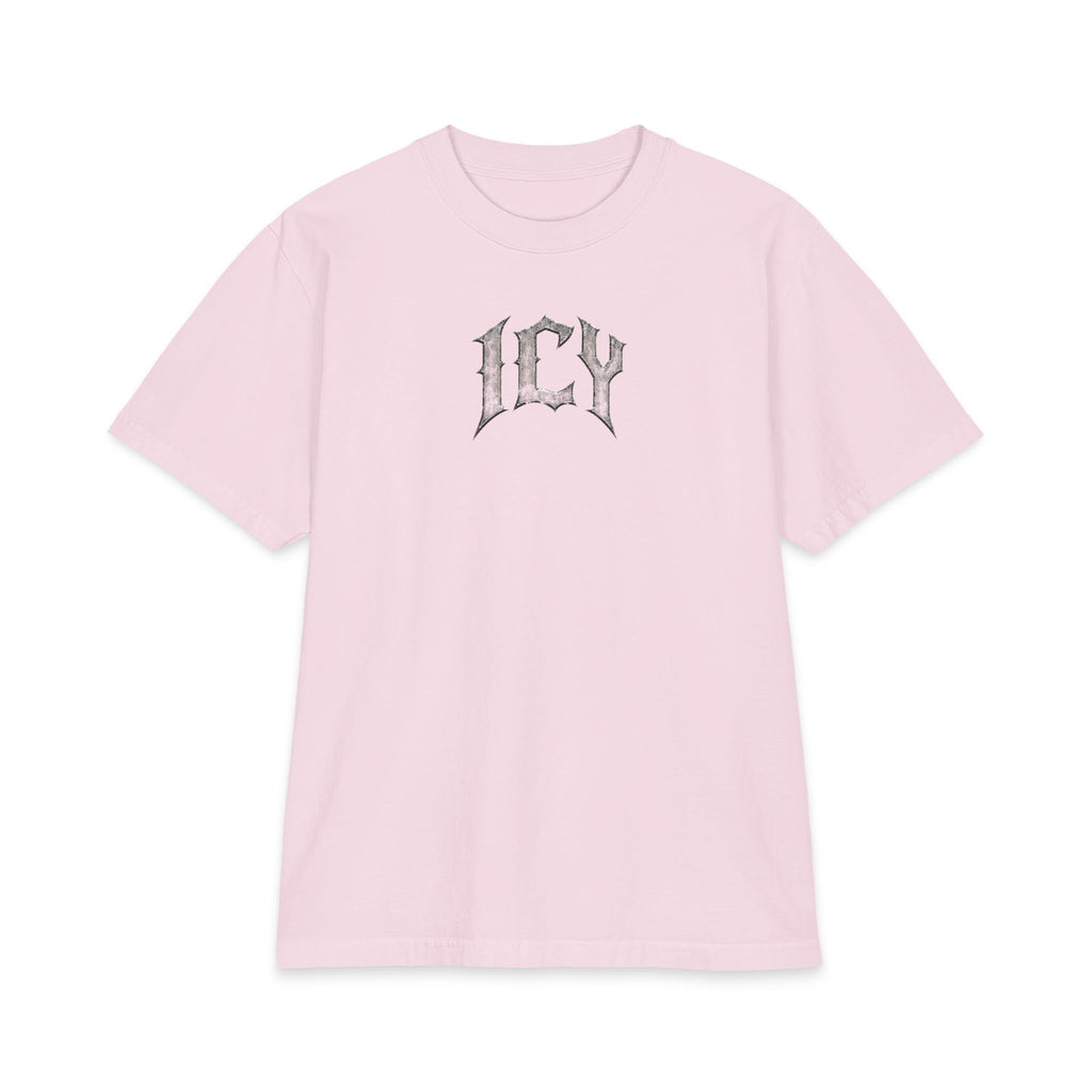 Icy Statue Graphic T‑Shirt — Vintage Gothic Logo Tee