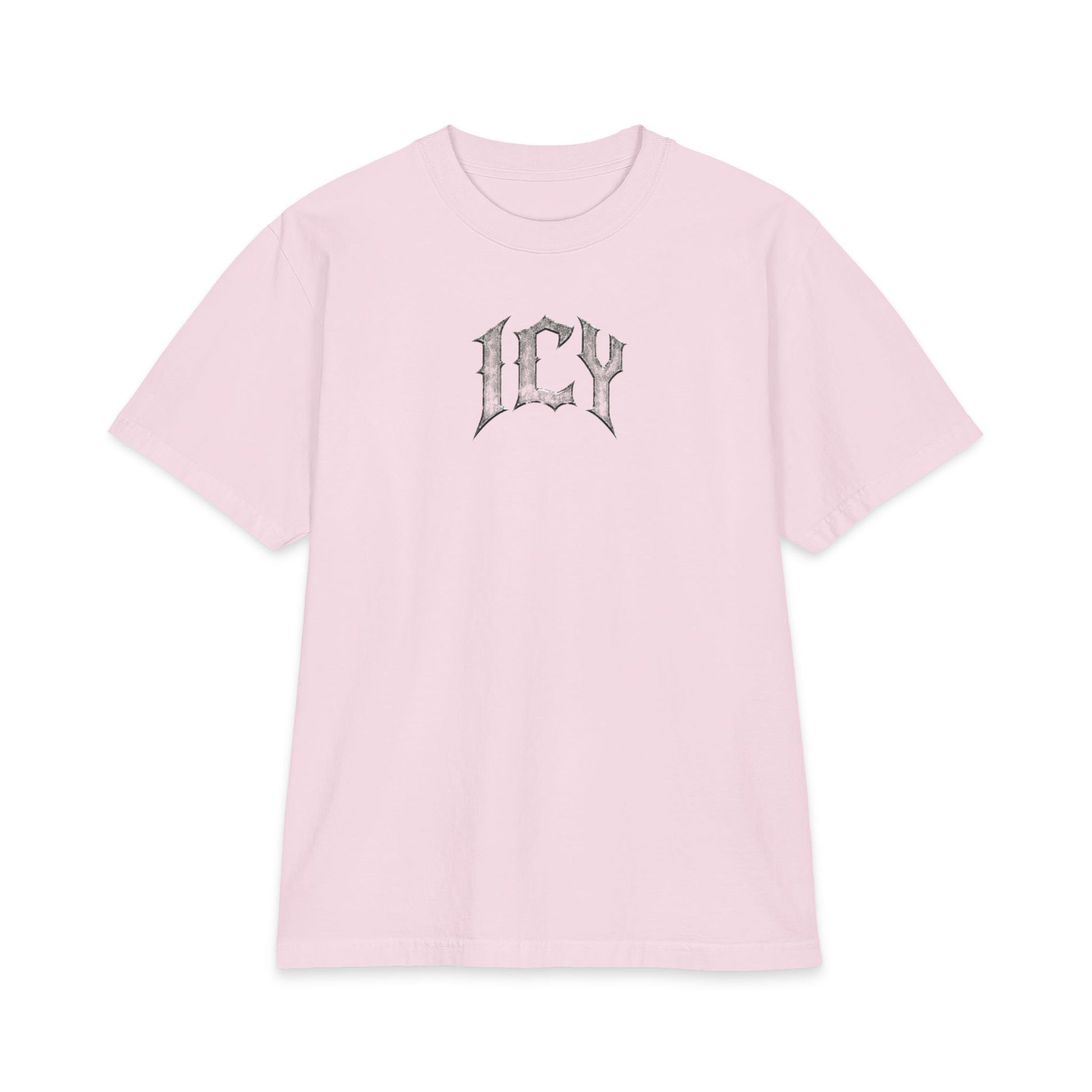 Icy Statue Graphic T‑Shirt — Vintage Gothic Logo Tee
