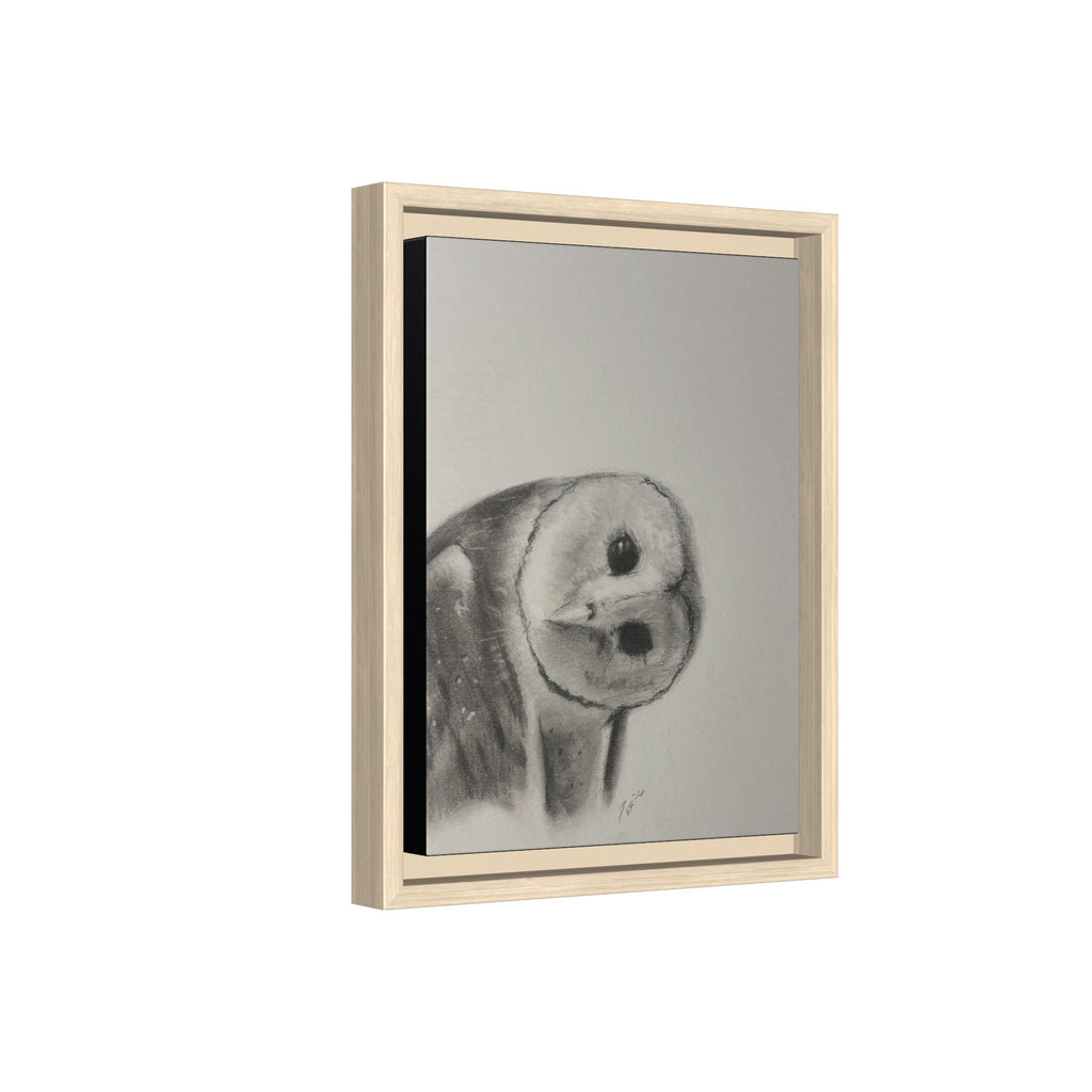 “Good Morning Owl” Matte Canvas, Framed (Multi-color)