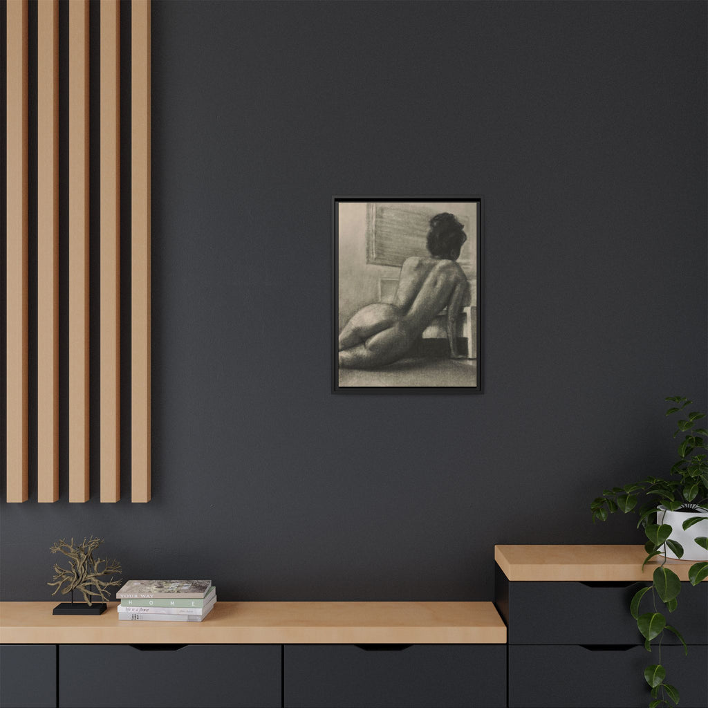 “SITTING PRETTY” Matte Canvas, Framed (Multi-color)